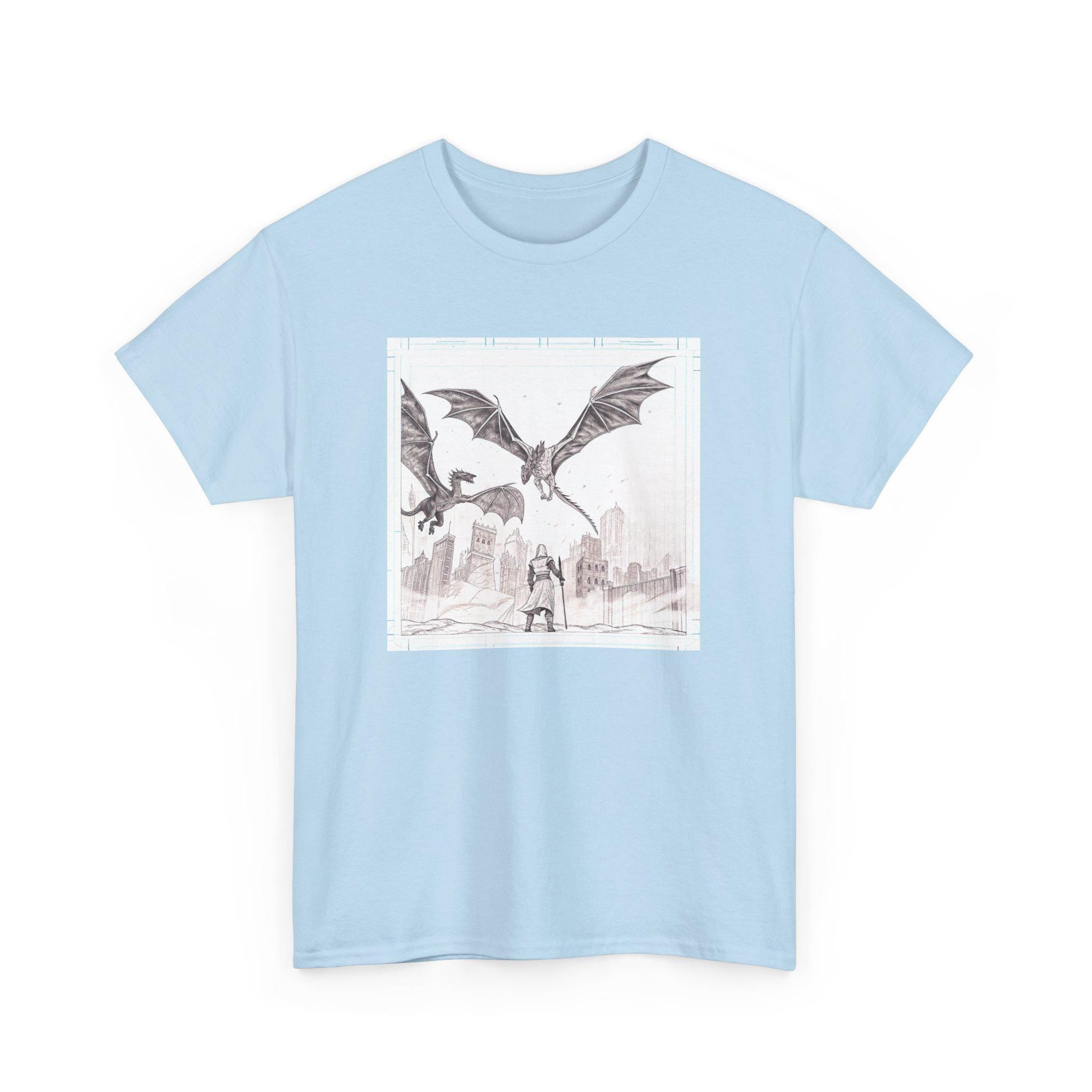 Game of Thrones Graphic Tee: King's Landing Fire Dragon Shirt