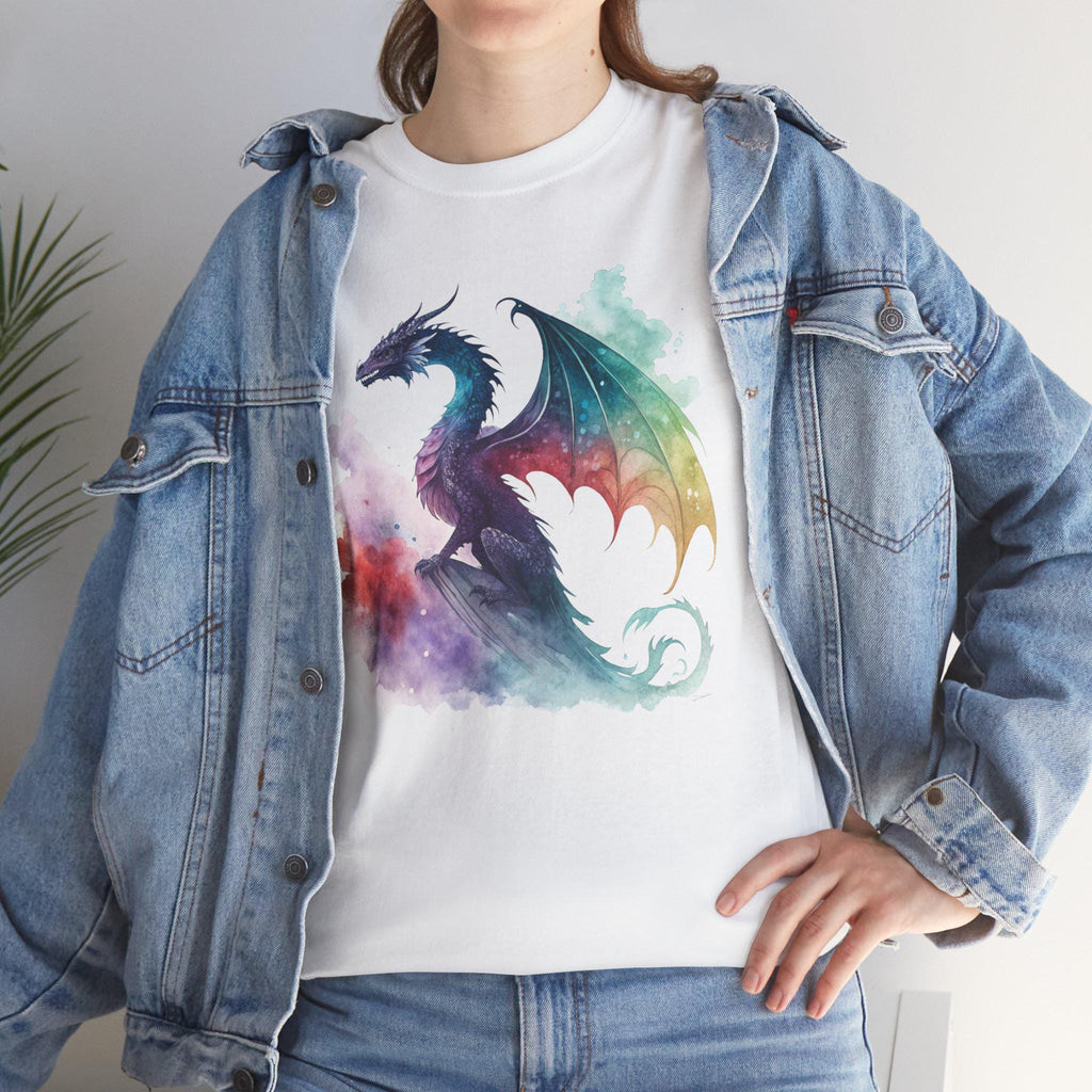 Watercolor Dragon T-Shirt: Fantasy Gamer Unisex Tee
