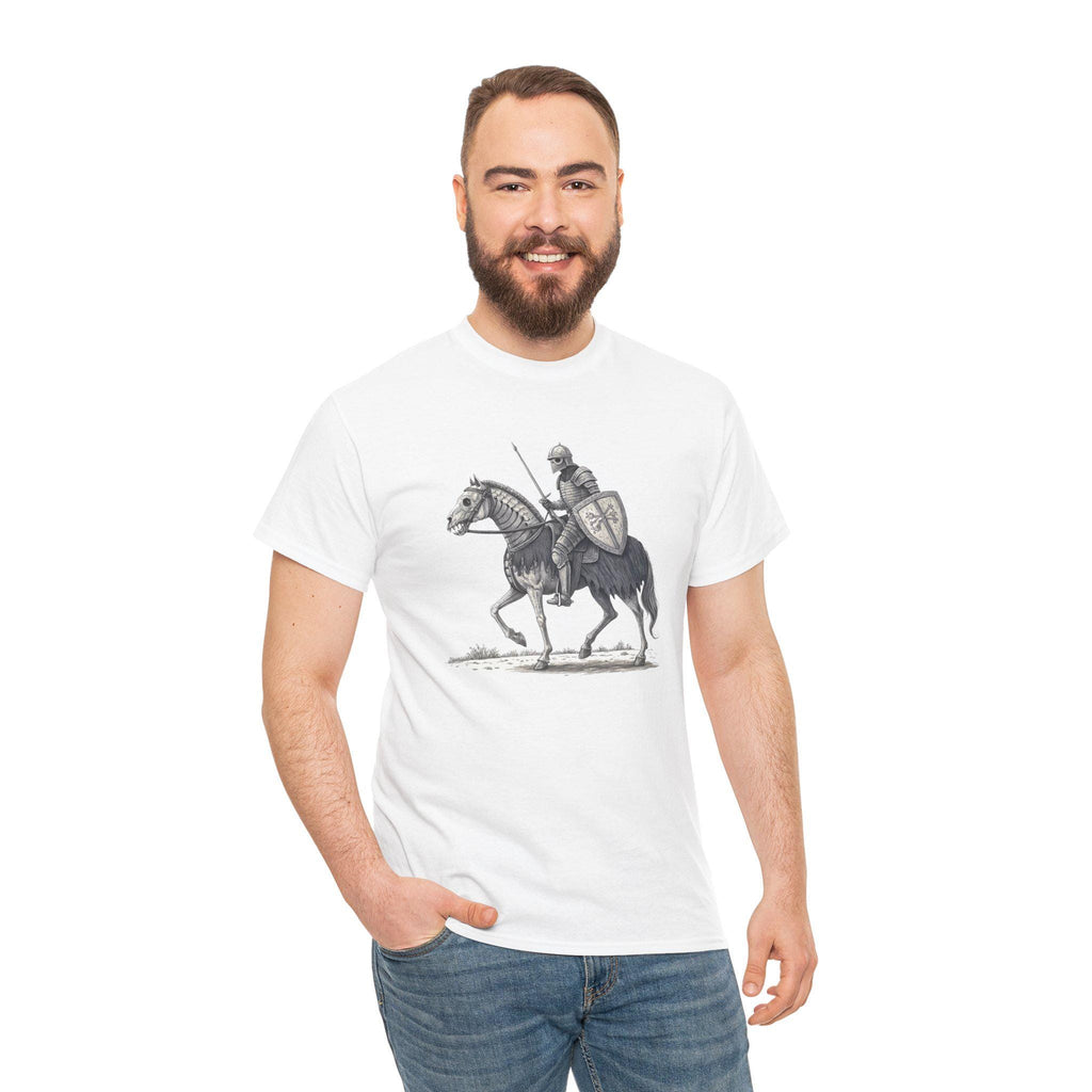 Undead Knight & Horse Graphic Tee: Fantasy Gothic T-Shirt