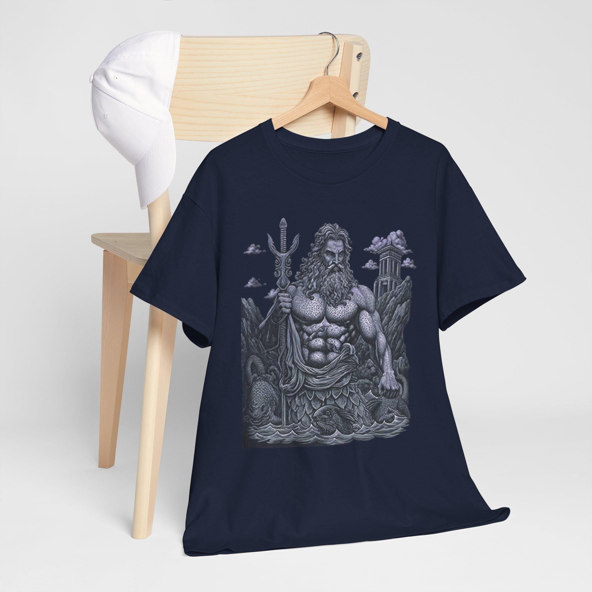 Poseidon Graphic Tee: Greek Mythology Ocean God T-Shirt