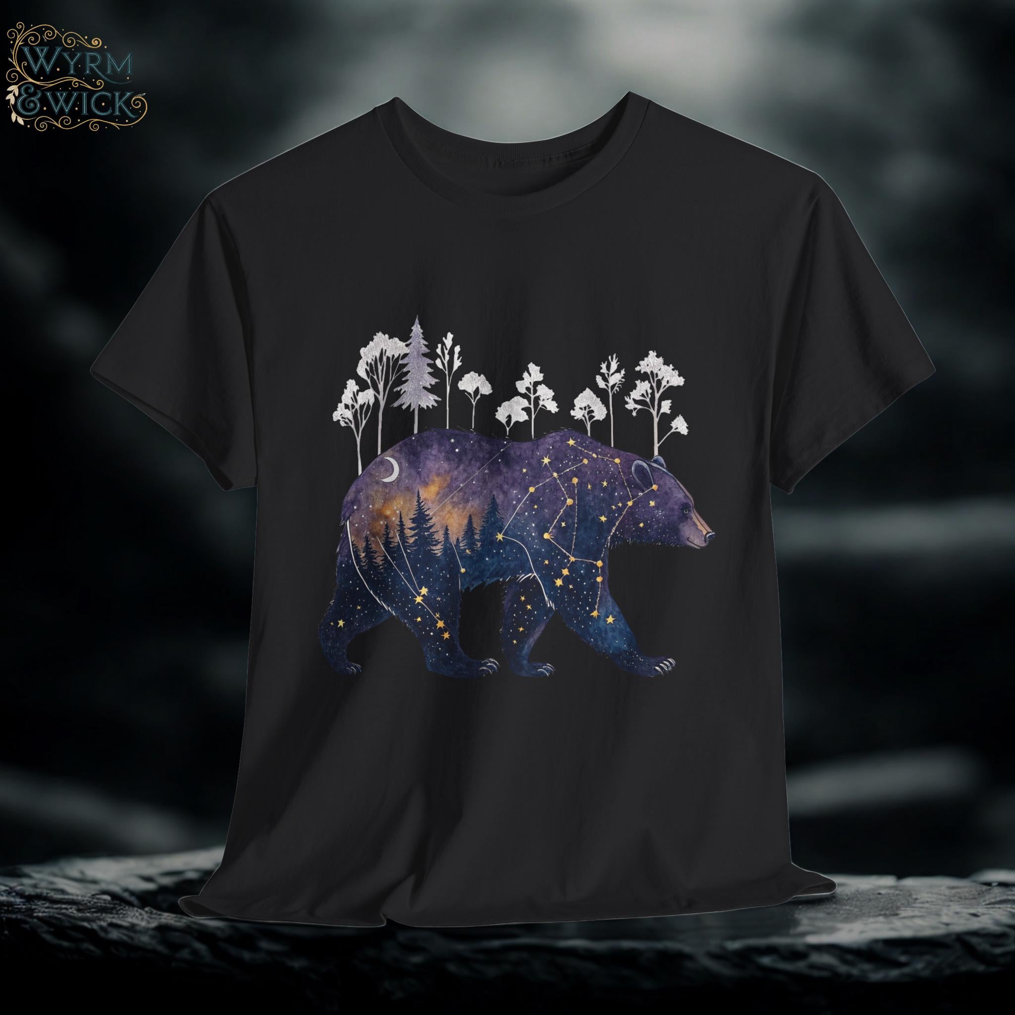 Cosmic Bear T-Shirt: Medieval Castle Fantasy Graphic Tee