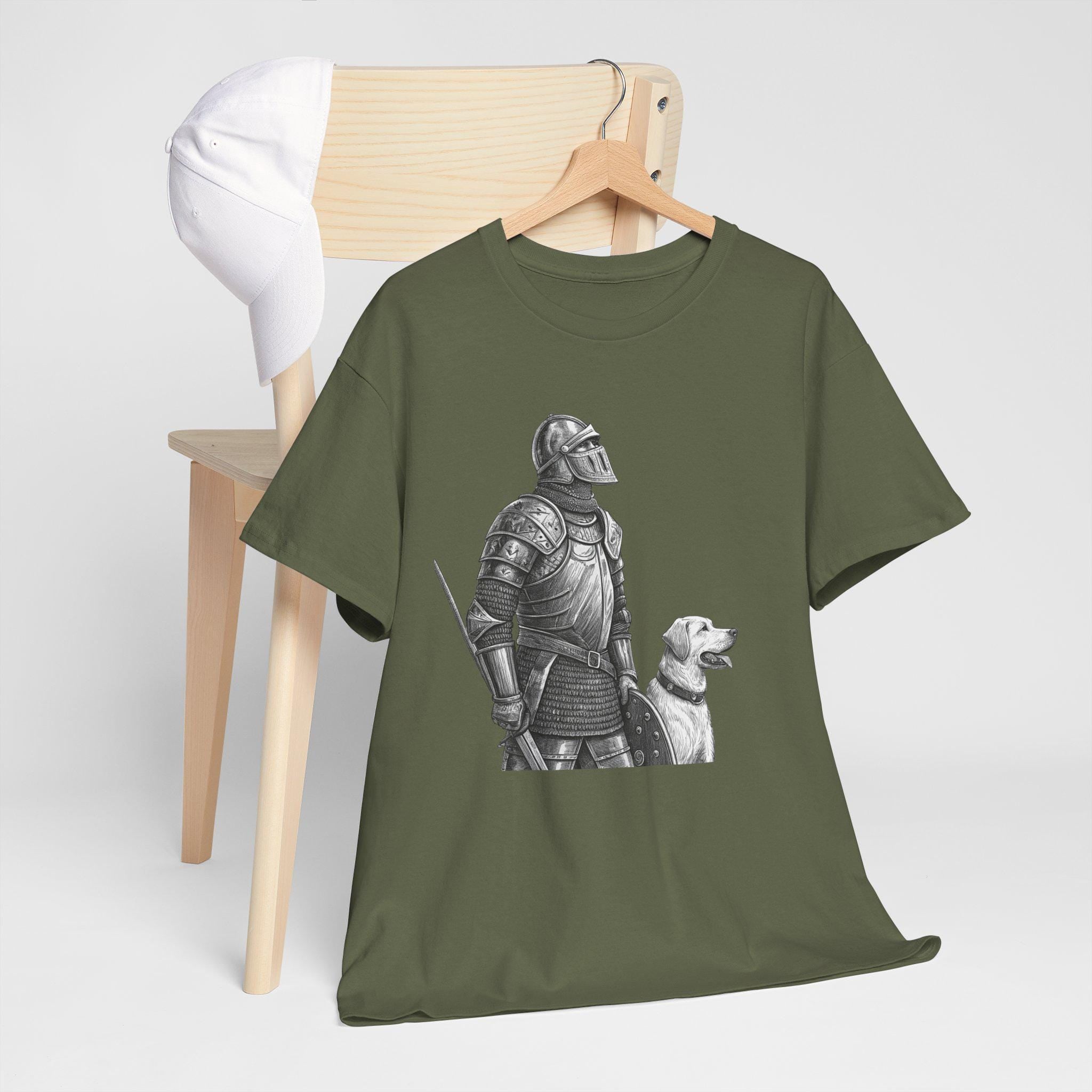 Fantasy Knight Graphic Tee: Medieval Armor Cosplay Shirt