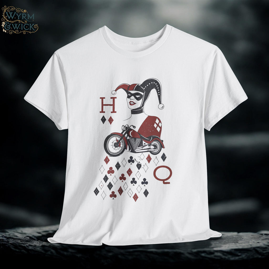 Harlequin Jester Graphic Tee: Vintage Circus Clown Top