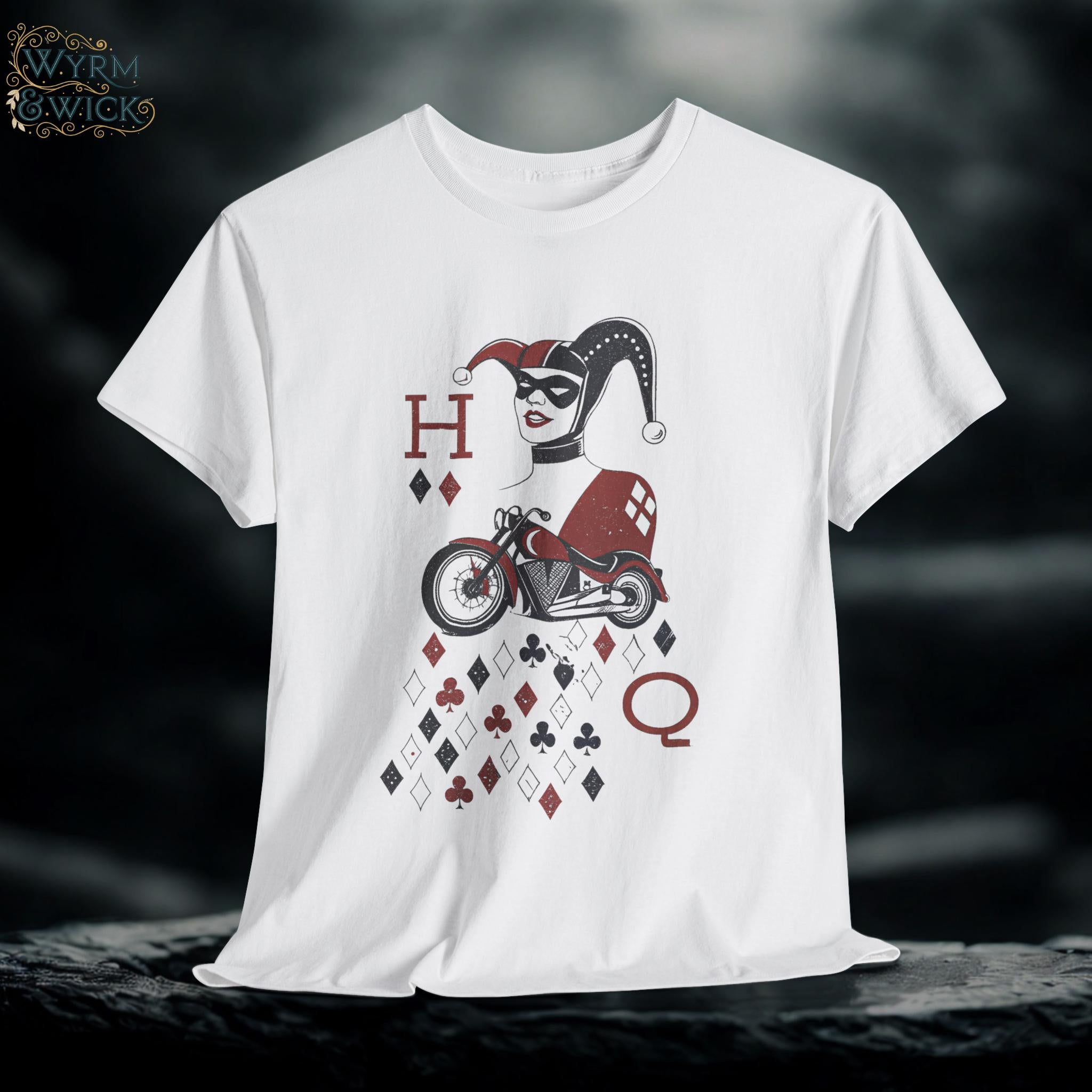 Harlequin Jester Graphic Tee: Vintage Circus Clown Top