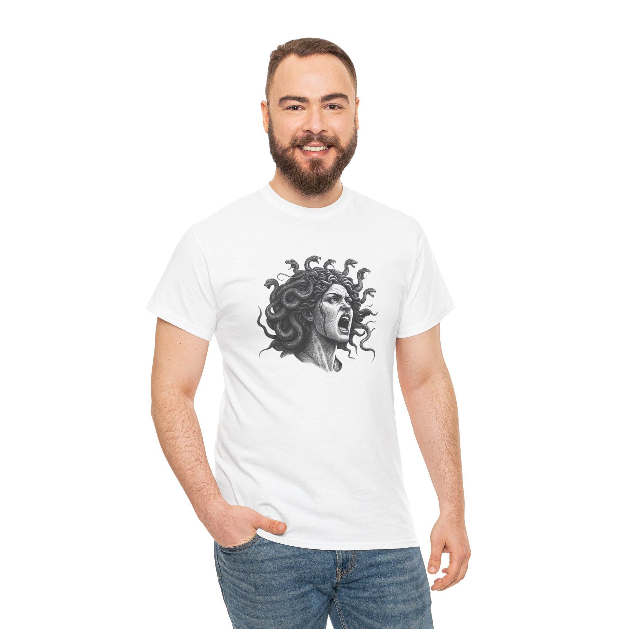 Medusa Graphic Tee: Vintage Mythology Serpent Shirt