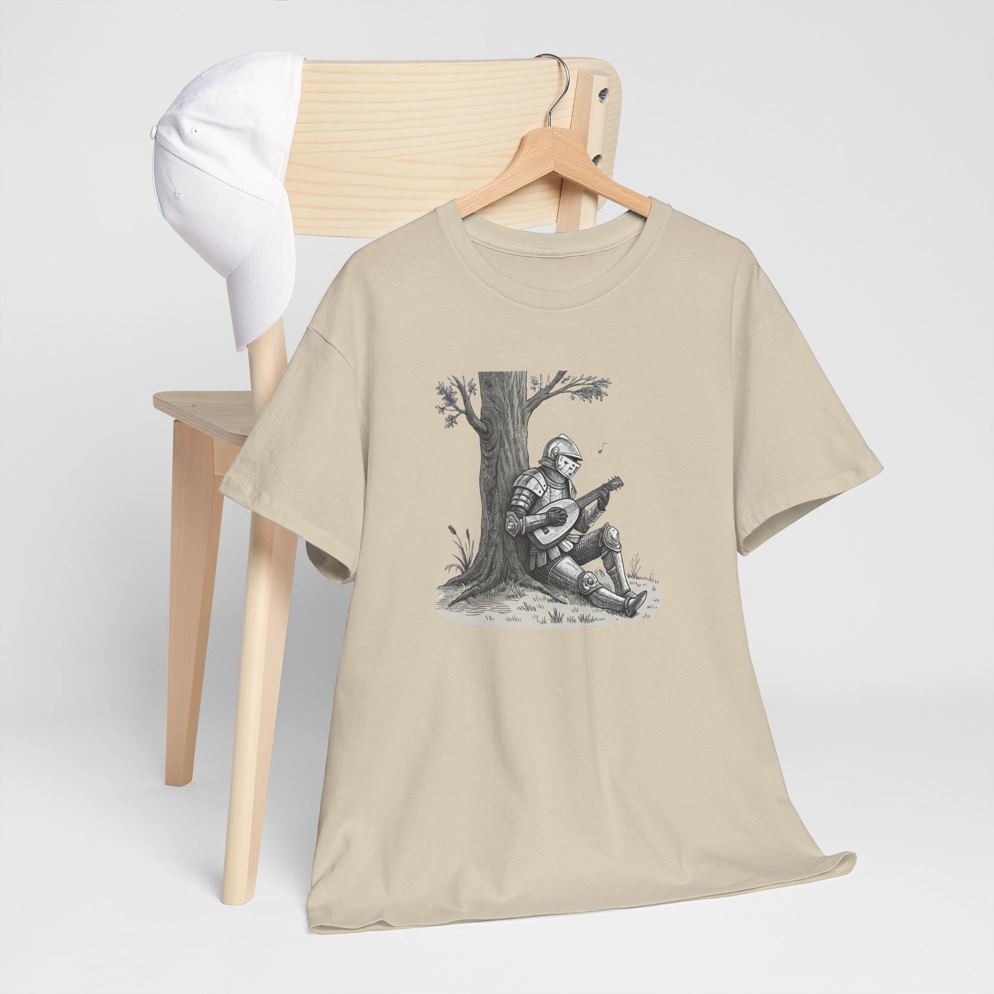 Ukulele Knight T-Shirt: Funny Medieval Musician Graphic Tee