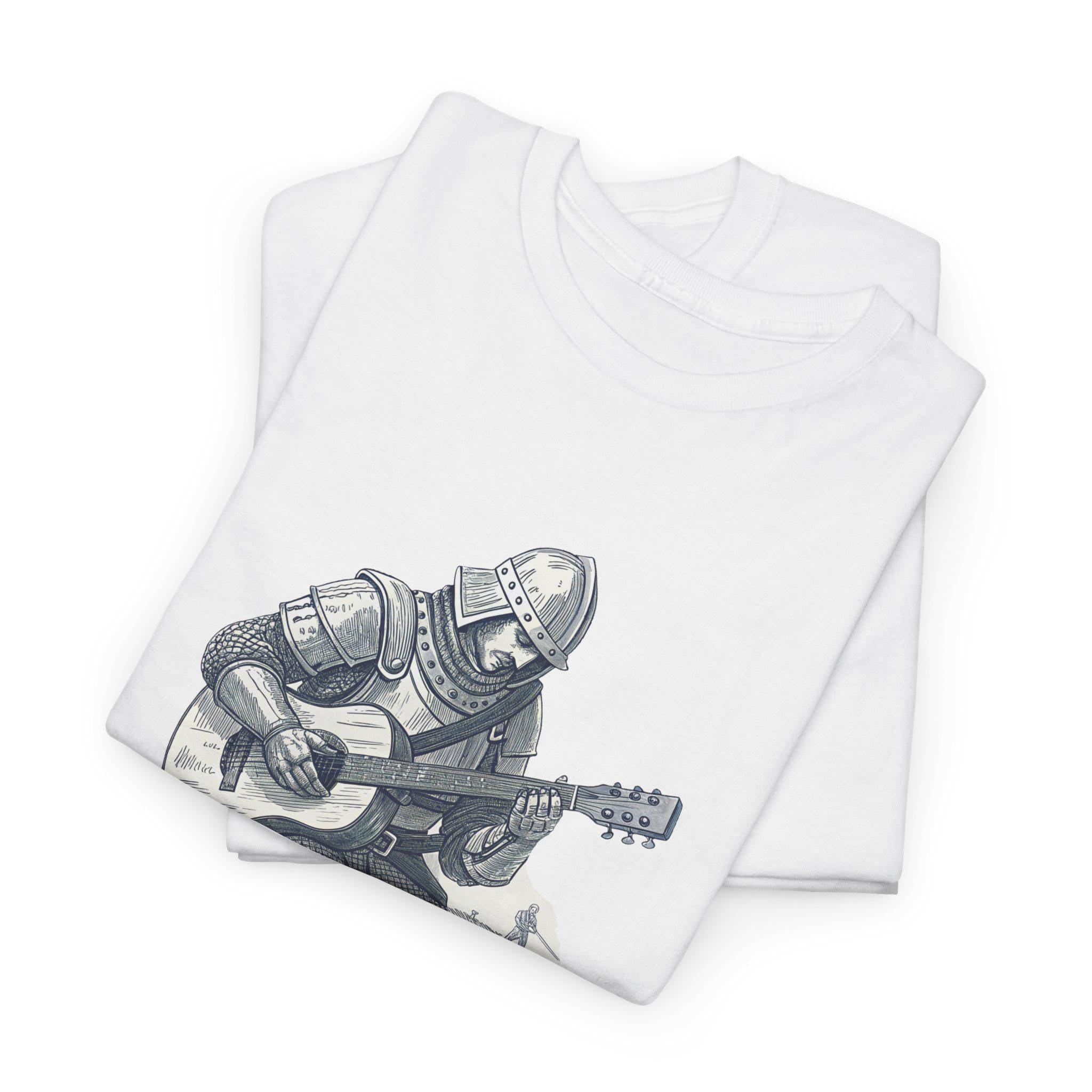 Musical Knight T-Shirt: Medieval Music Lover Gift