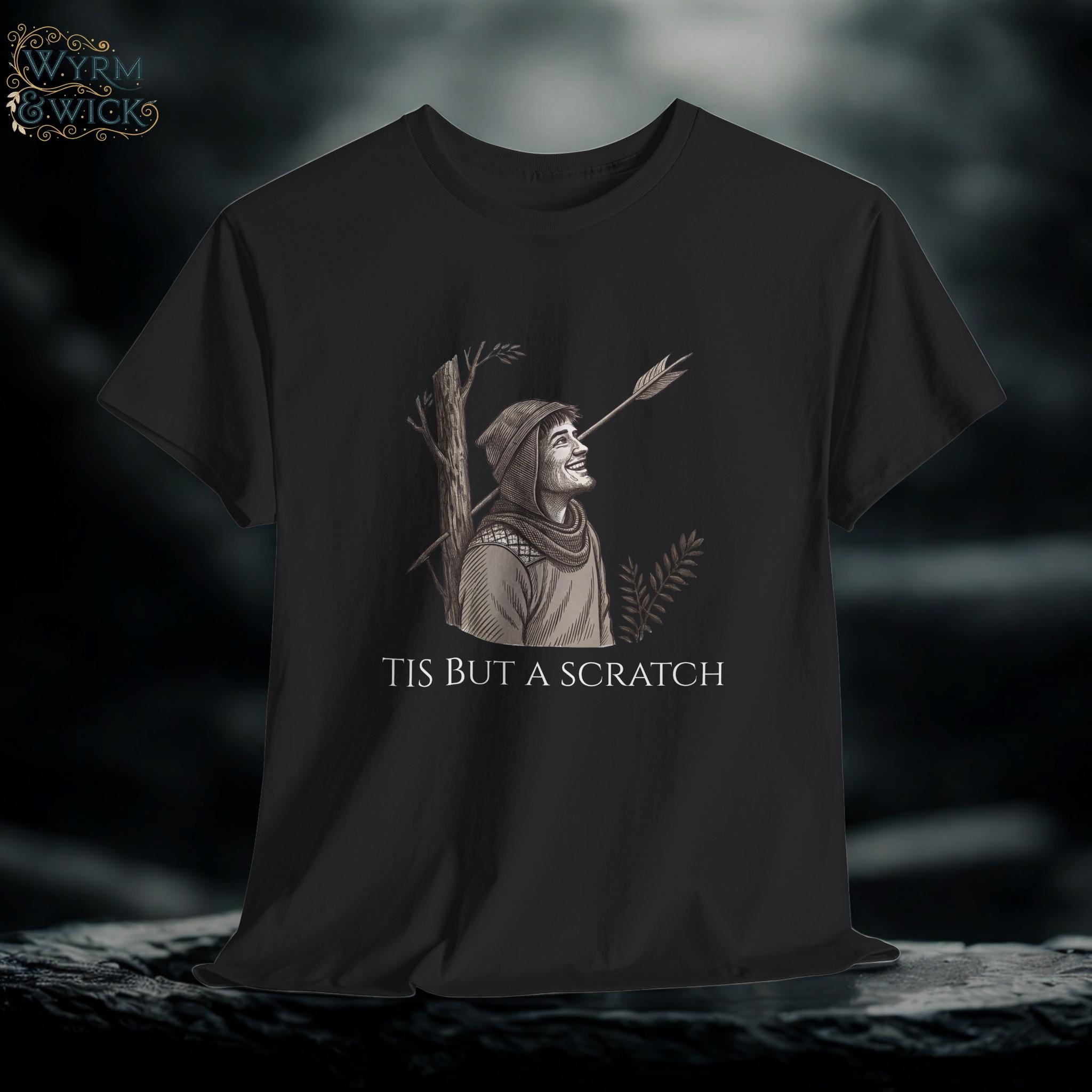 Tis But a Scratch T-Shirt, Funny Medieval Knight, Graphic Tee
