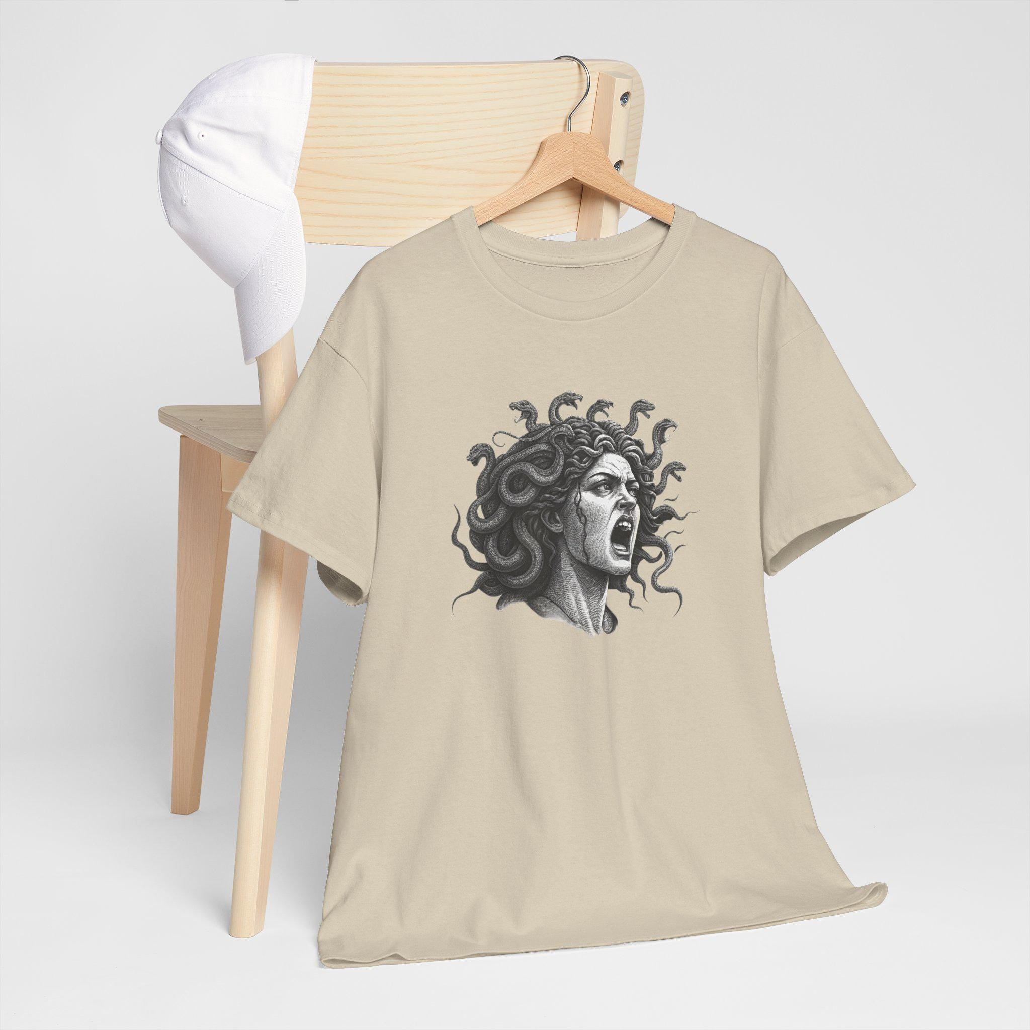 Medusa Graphic Tee: Vintage Mythology Serpent Shirt