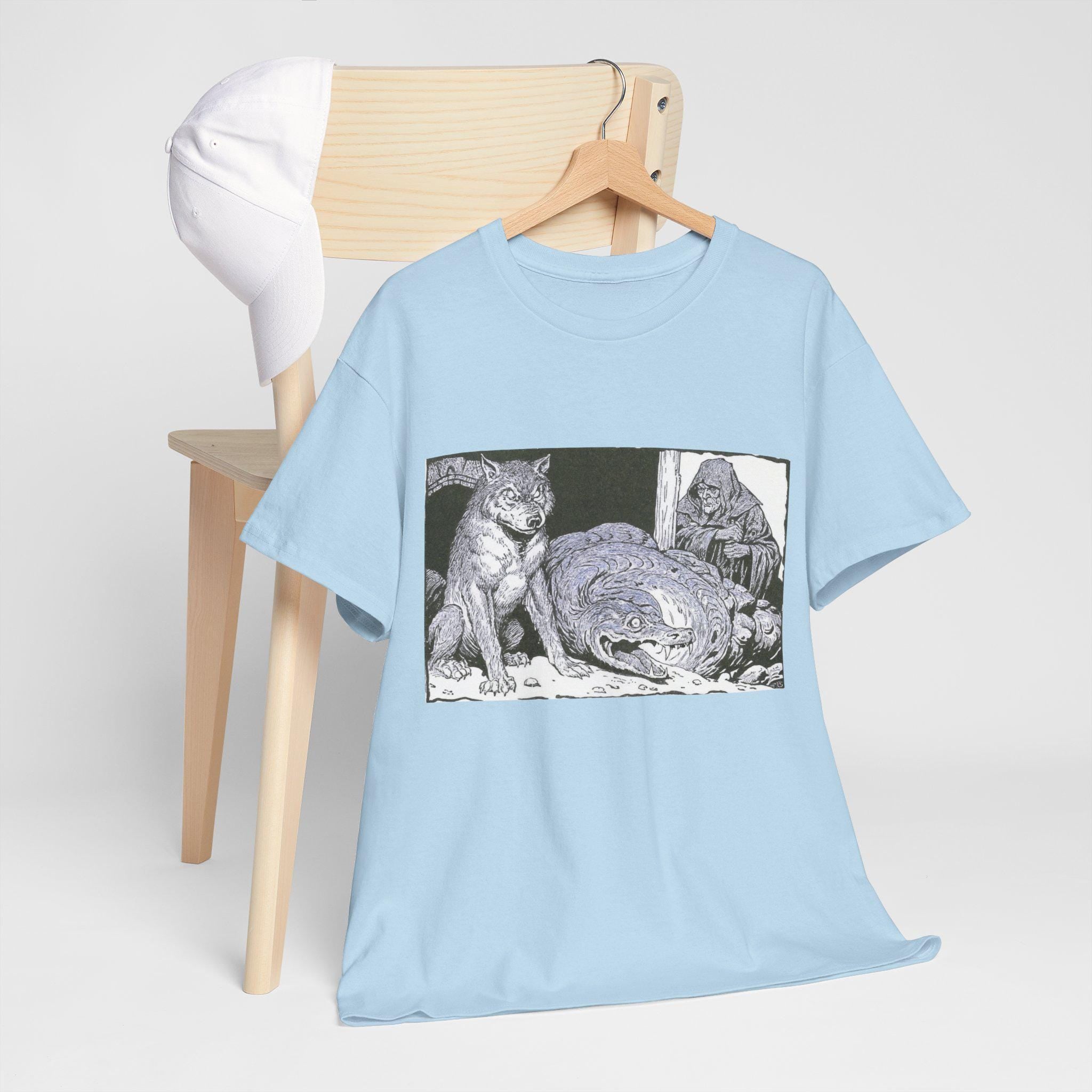 Hel Norse Mythology Graphic Tee: Hand-Drawn Giantess T-Shirt