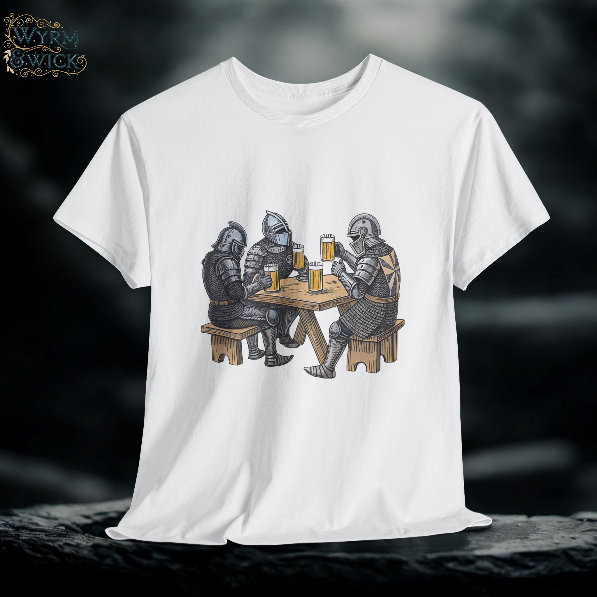 Pub Knight Graphic Tee: Medieval Fantasy T-Shirt
