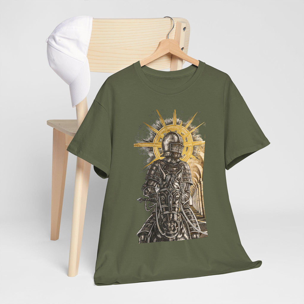 Castlecore Sun Knight Graphic Tee: Medieval Fantasy T-Shirt