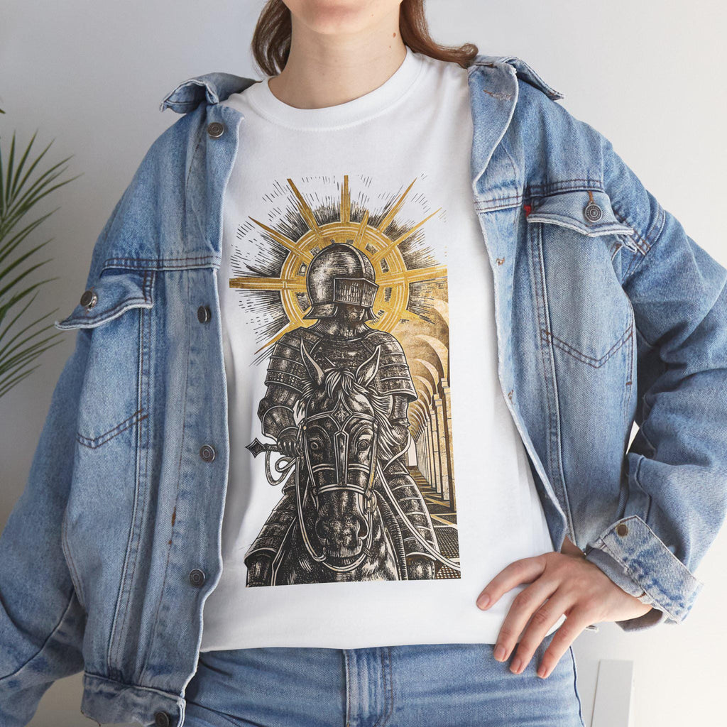 Castlecore Sun Knight Graphic Tee: Medieval Fantasy T-Shirt