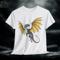Yellow Dragon Graphic Tee: Medieval Fantasy Unisex T-Shirt