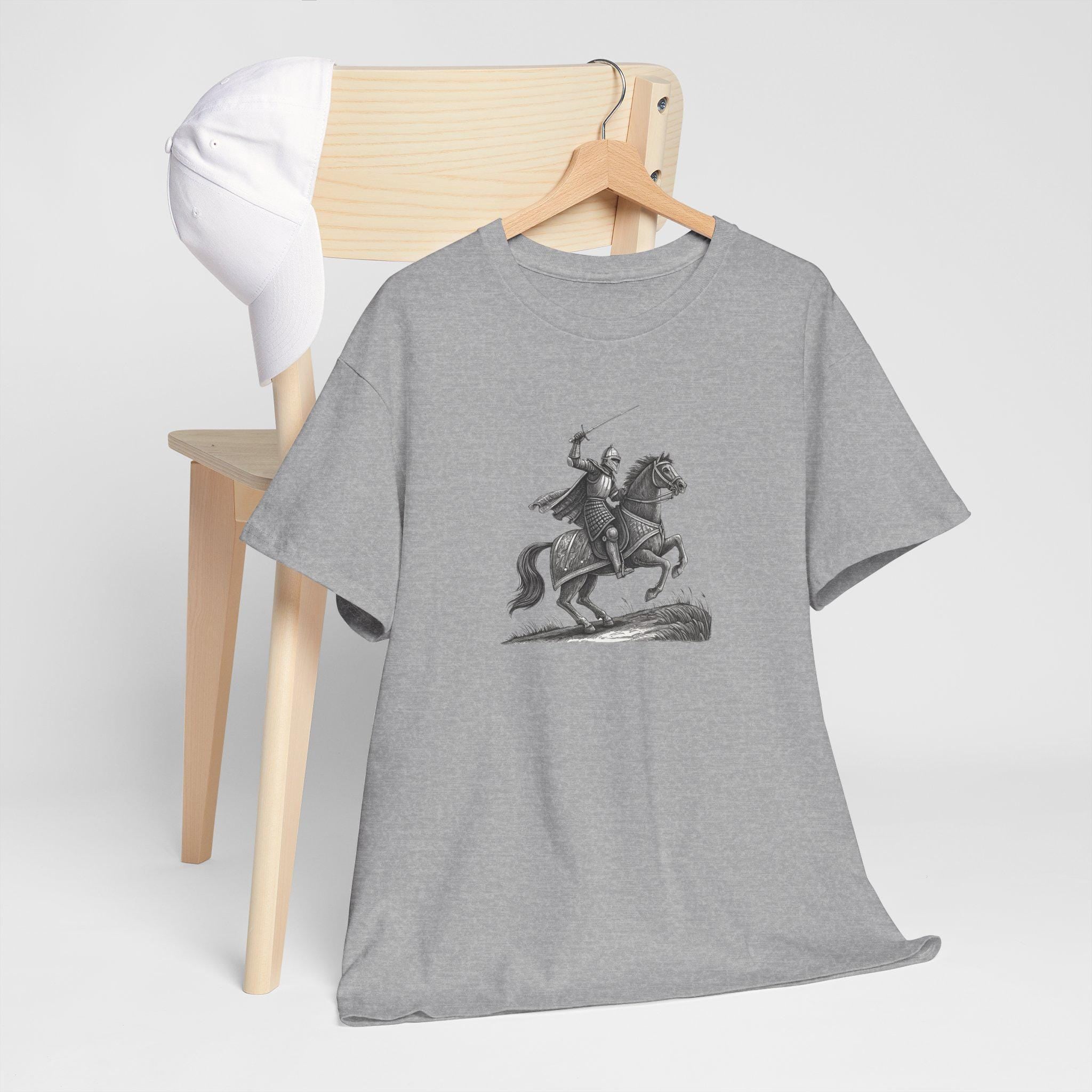 Knight on Horseback Graphic Tee: Medieval Horse Rider T-Shirt