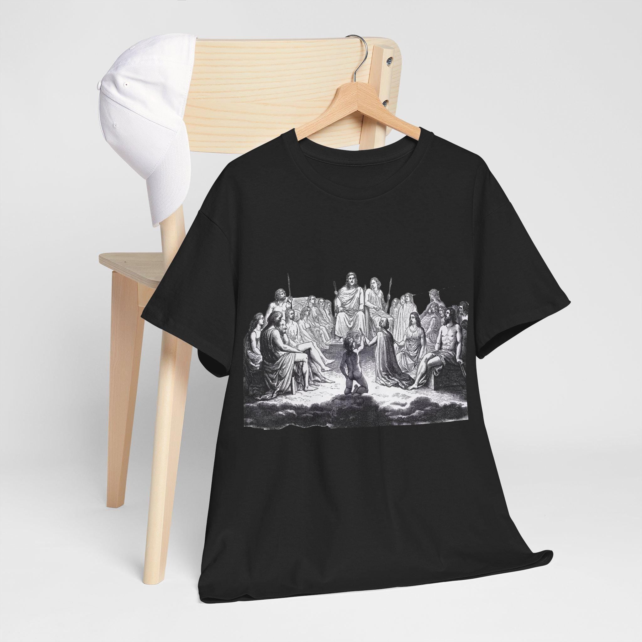 Greek Gods Graphic Tee: Hand-Drawn Mythology Unisex T-Shirt