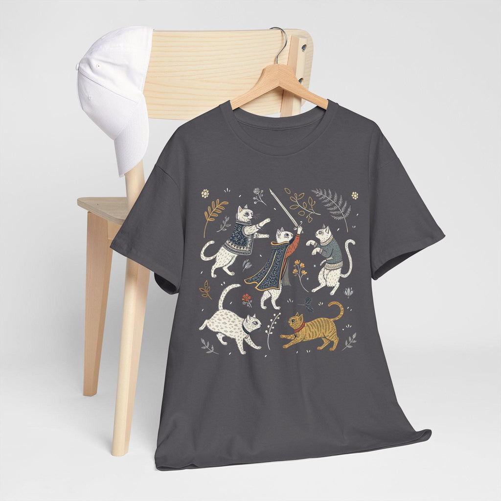 Medieval Cats Graphic Tee: Fantasy Renaissance T-Shirt