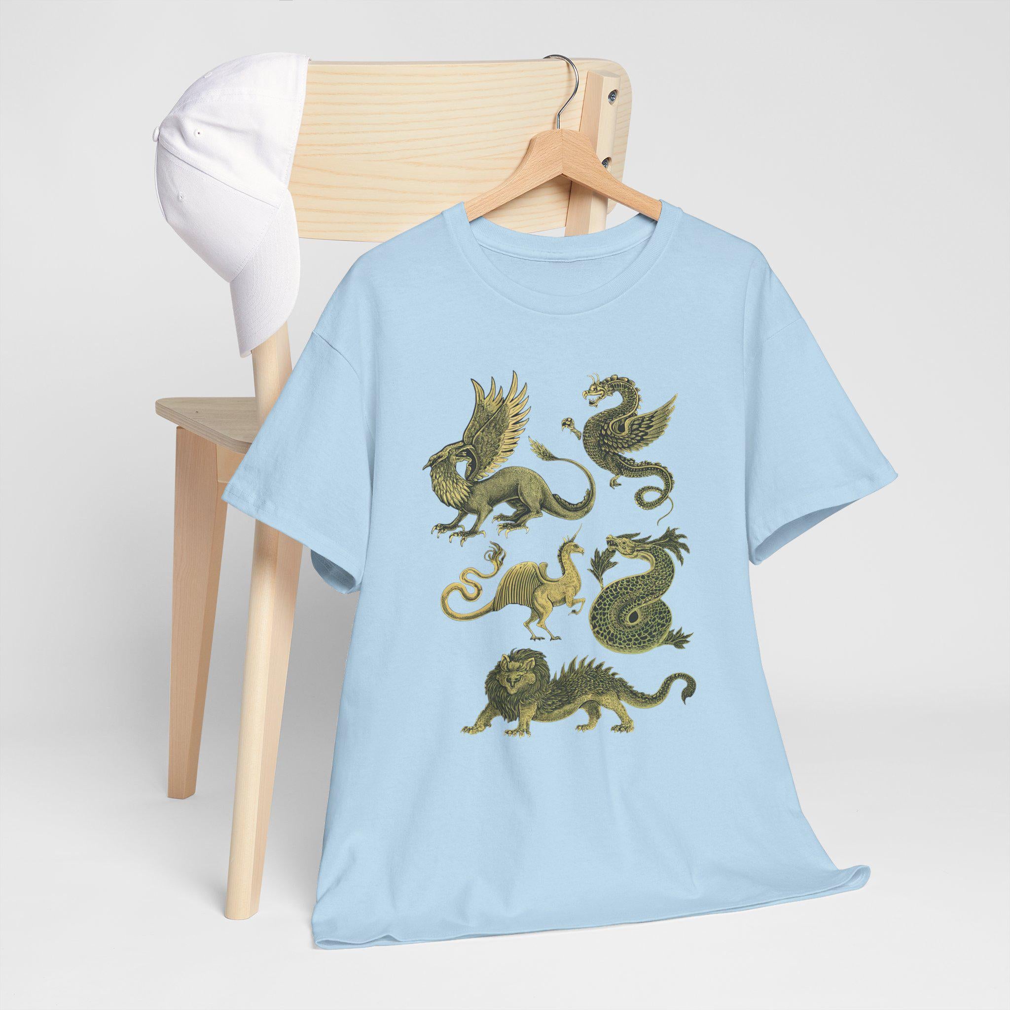 Fantasy Castlecore T-Shirt: Medieval Mythical Creatures Graphic Tee