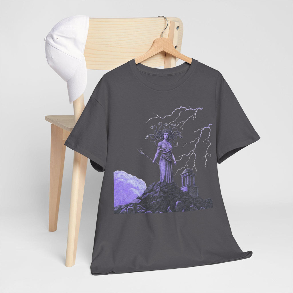 Purple Medusa Graphic Tee, Unisex Shirt, Mythology Fantasy Top, Mystic T-Shirt, Mythical Clothing Gift
