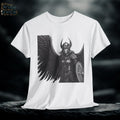Dark Gothic Valkyrie T-Shirt: Hand-Drawn Medieval Fantasy Tee