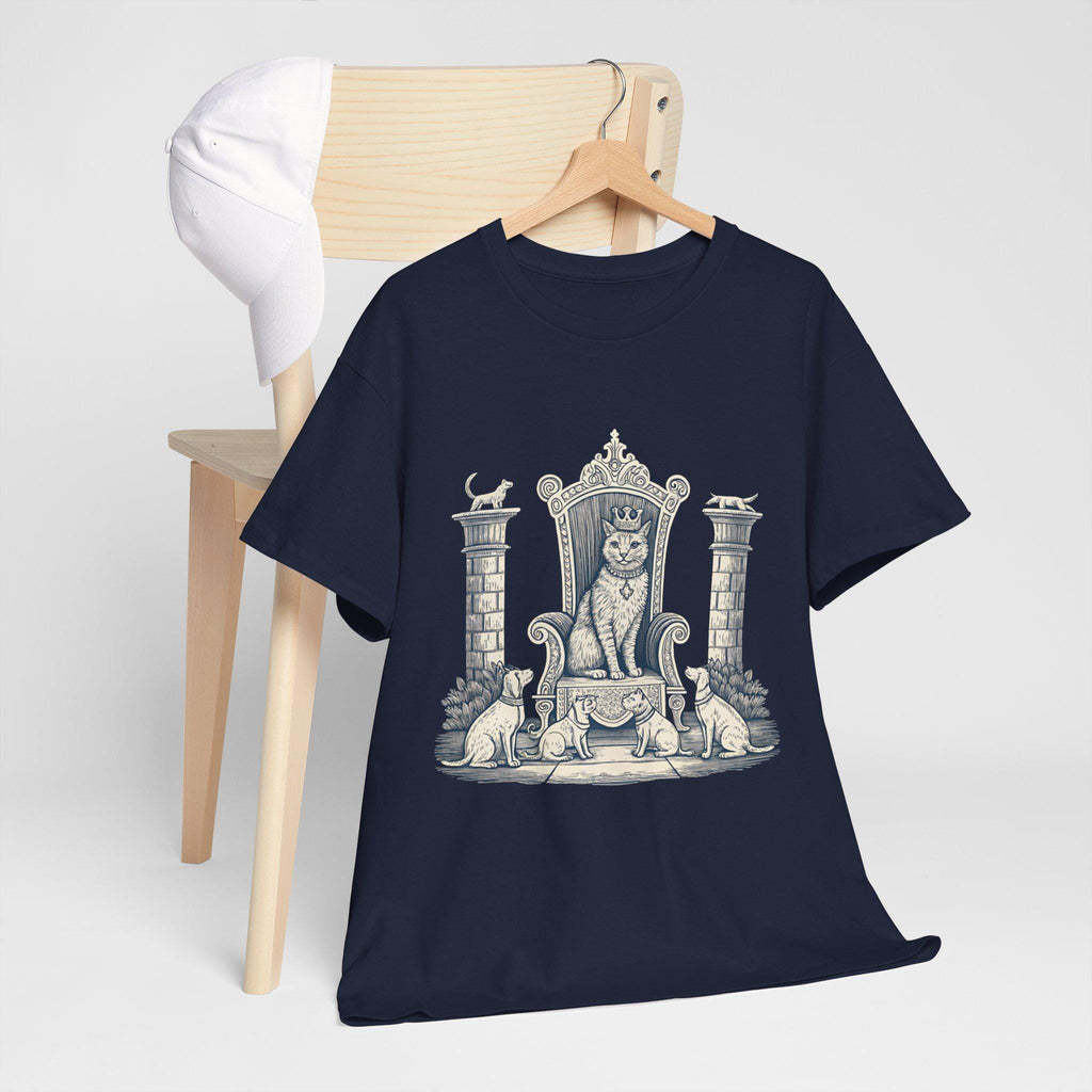 Cat Royalty Graphic Tee: King of Dogs Medieval Fantasy Shirt