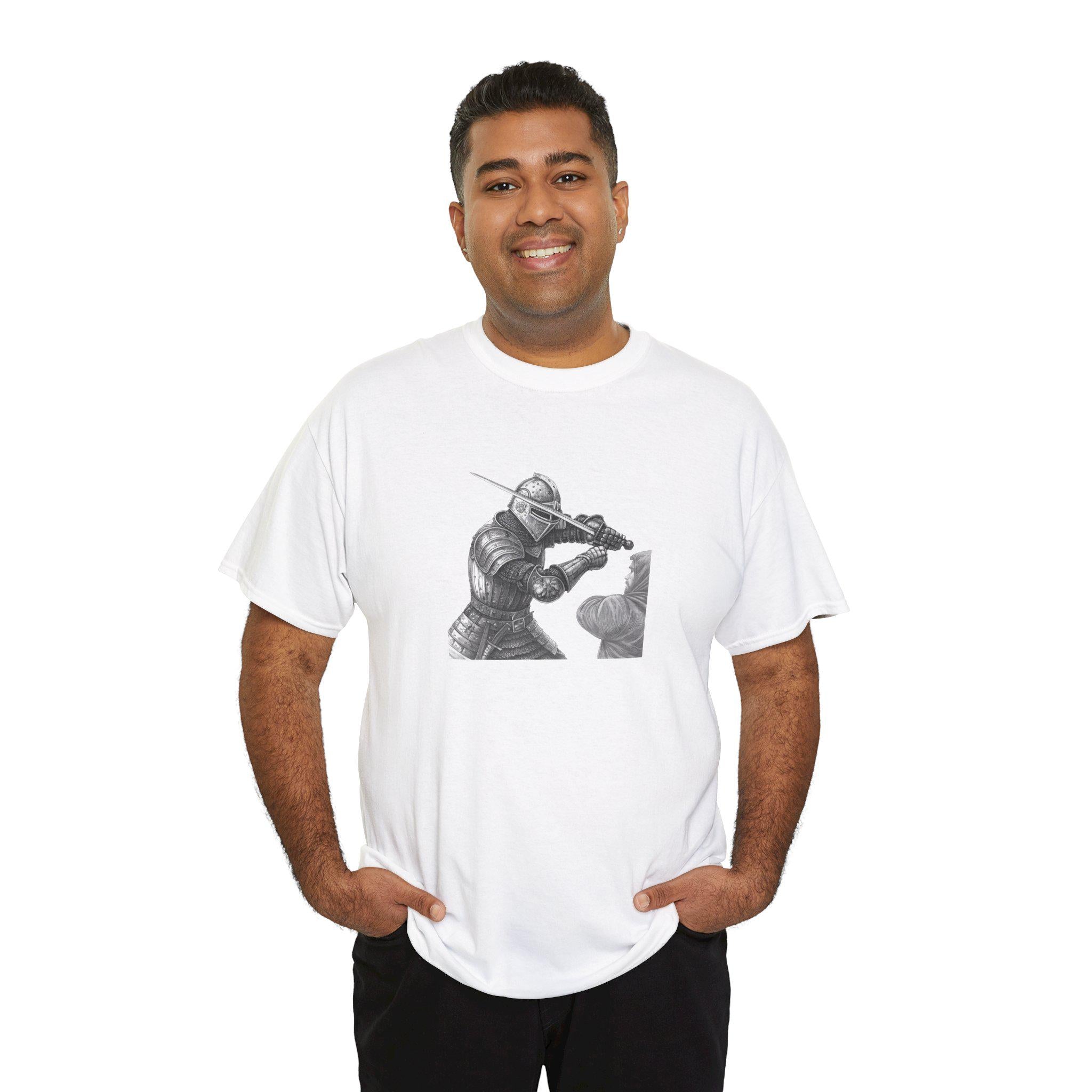 Knights Duel Graphic Tee: Medieval Warrior Fight Shirt