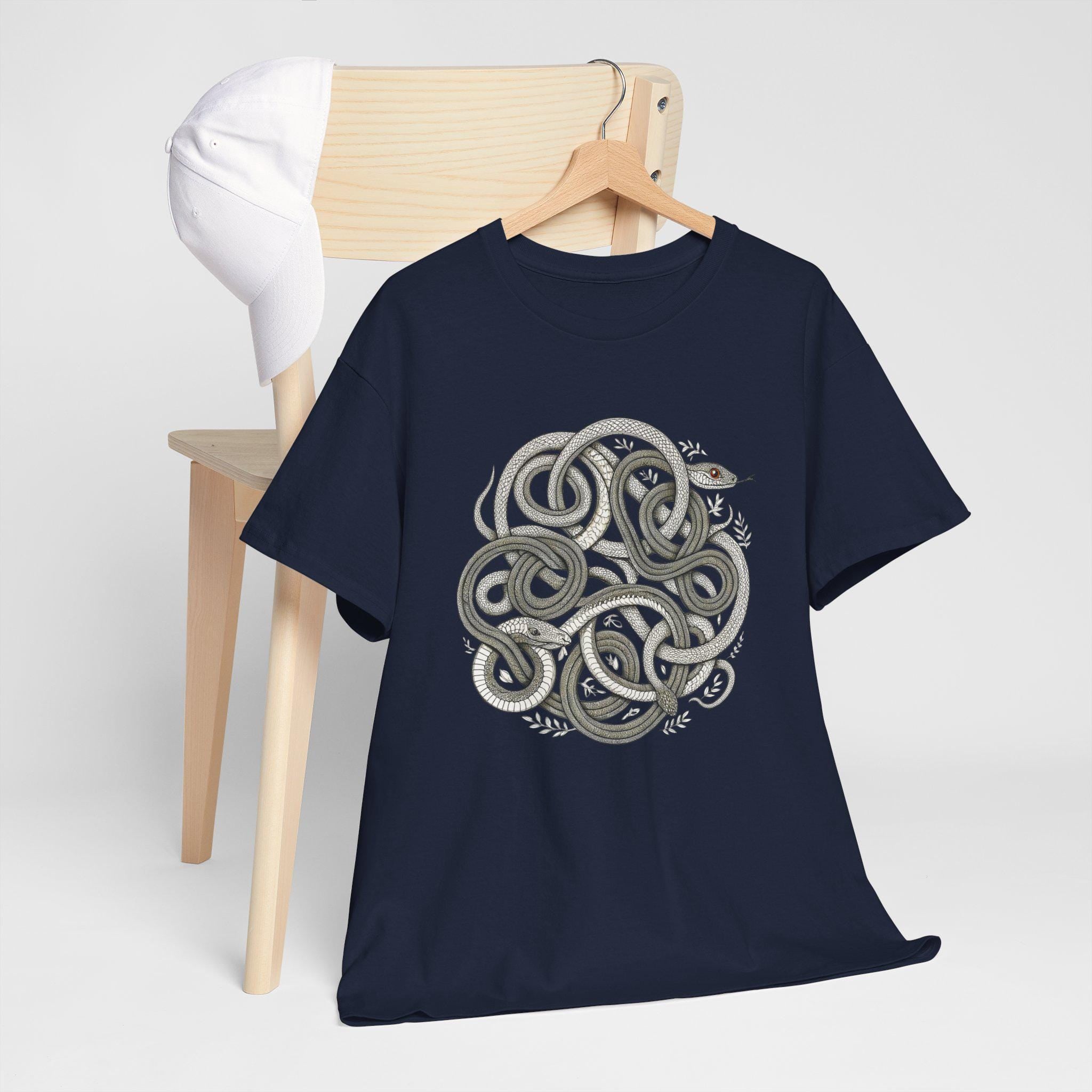 Fantasy Snakes Graphic Tee: Mystical Serpent Unisex Shirt