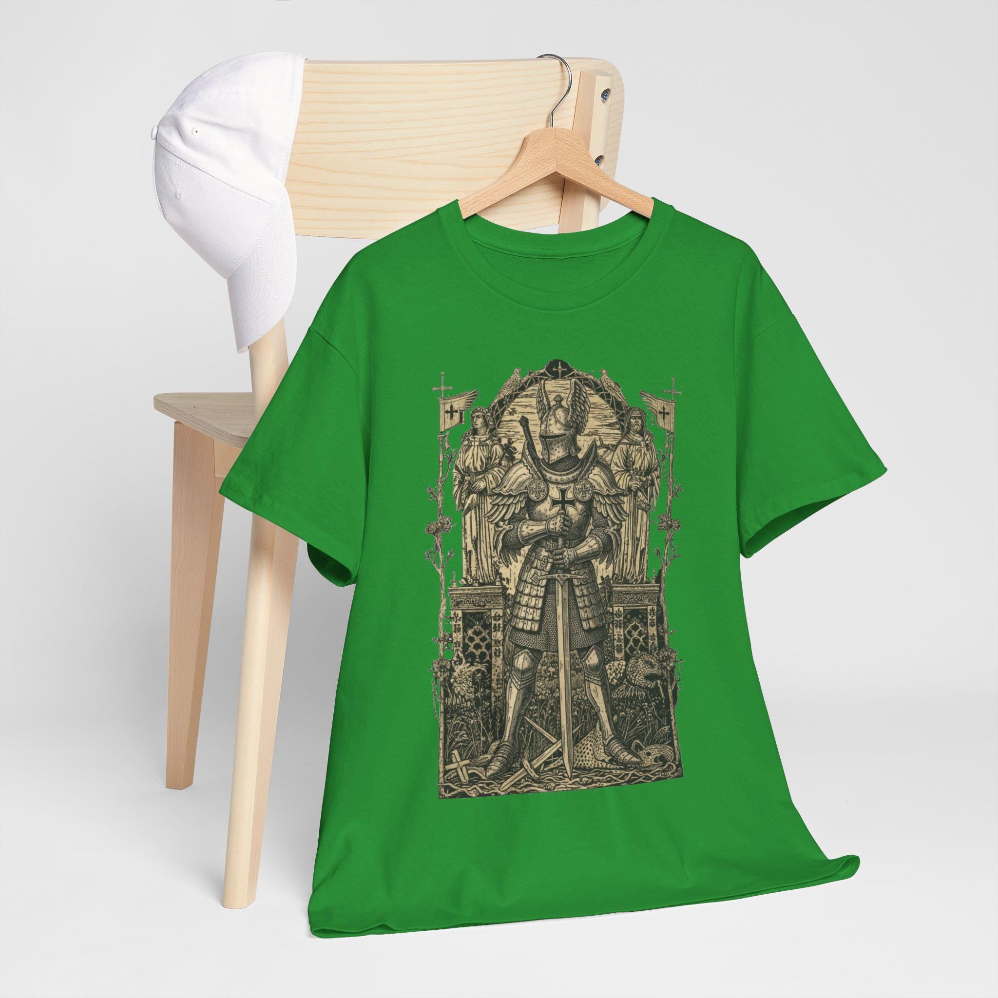 Castlecore Knight graphic tee | Medieval Armor Illustration