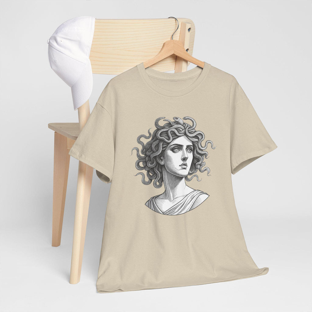Medusa Graphic Tee: Hand-Drawn Gothic Fantasy Unisex Shirt