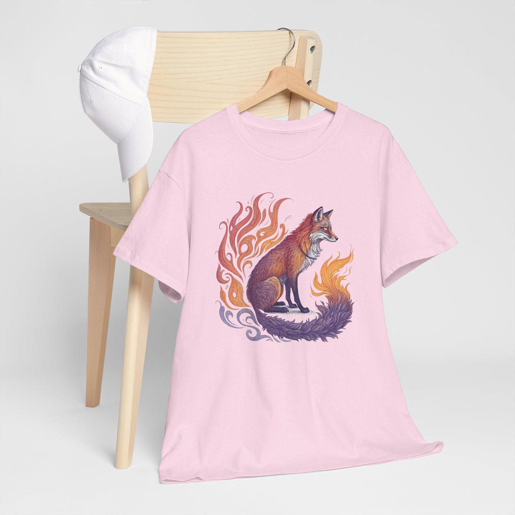 Mystical Fox Graphic Tee: Flamebound Fantasy Unisex T-Shirt