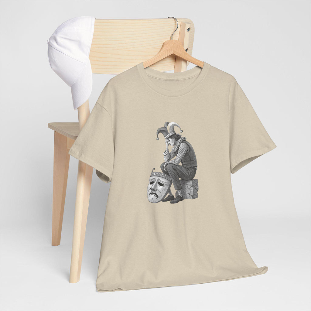 Crying Jester Graphic Tee: Medieval Castlecore Gothic Top