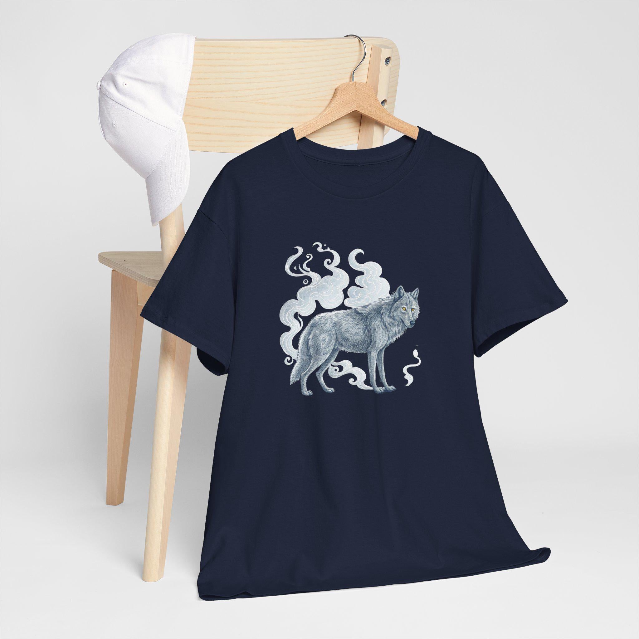 Ethereal Wolf Graphic T-Shirt: Mystical Fantasy Tee