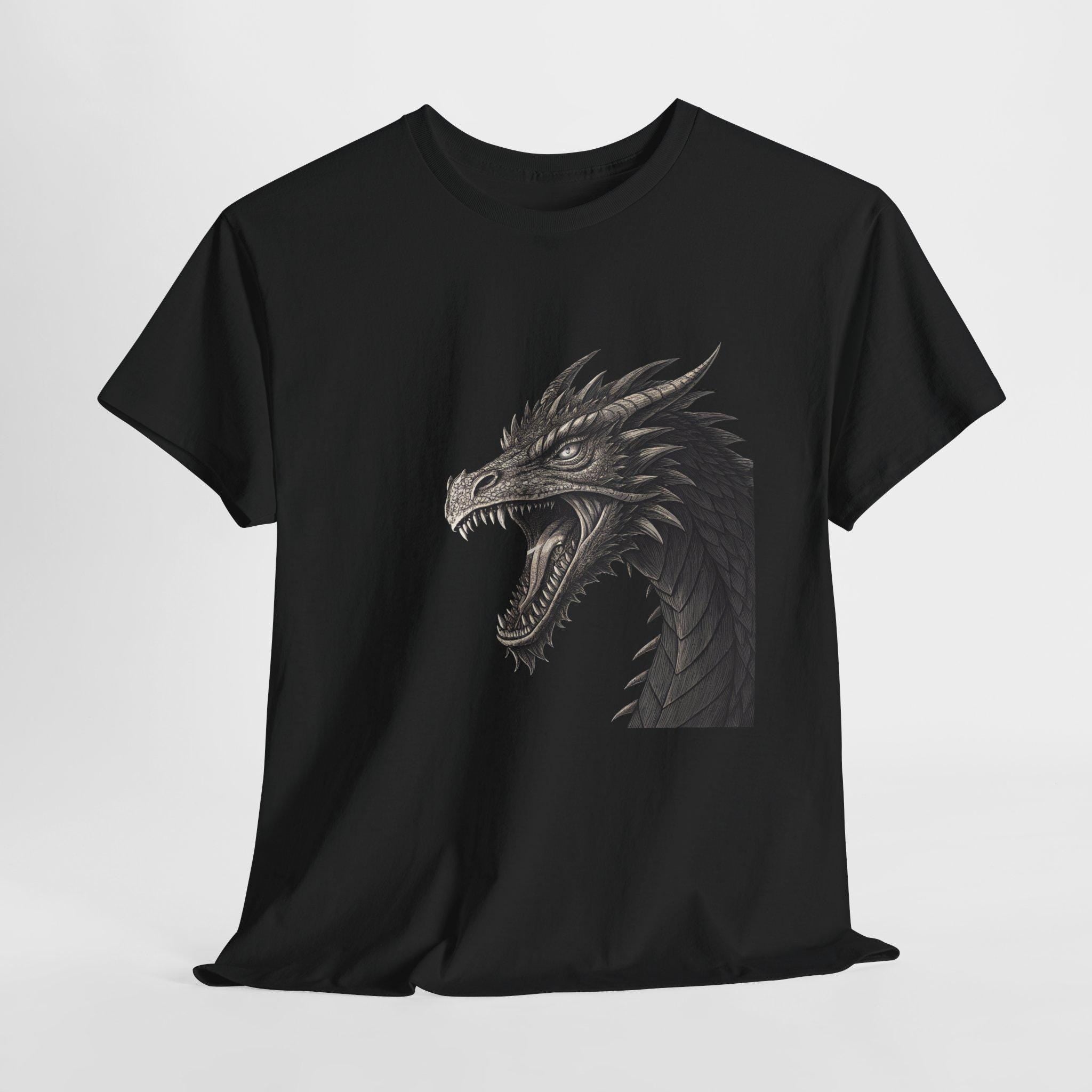 Dragon Graphic Tee: Unisex Cotton Mythical Beast Shirt