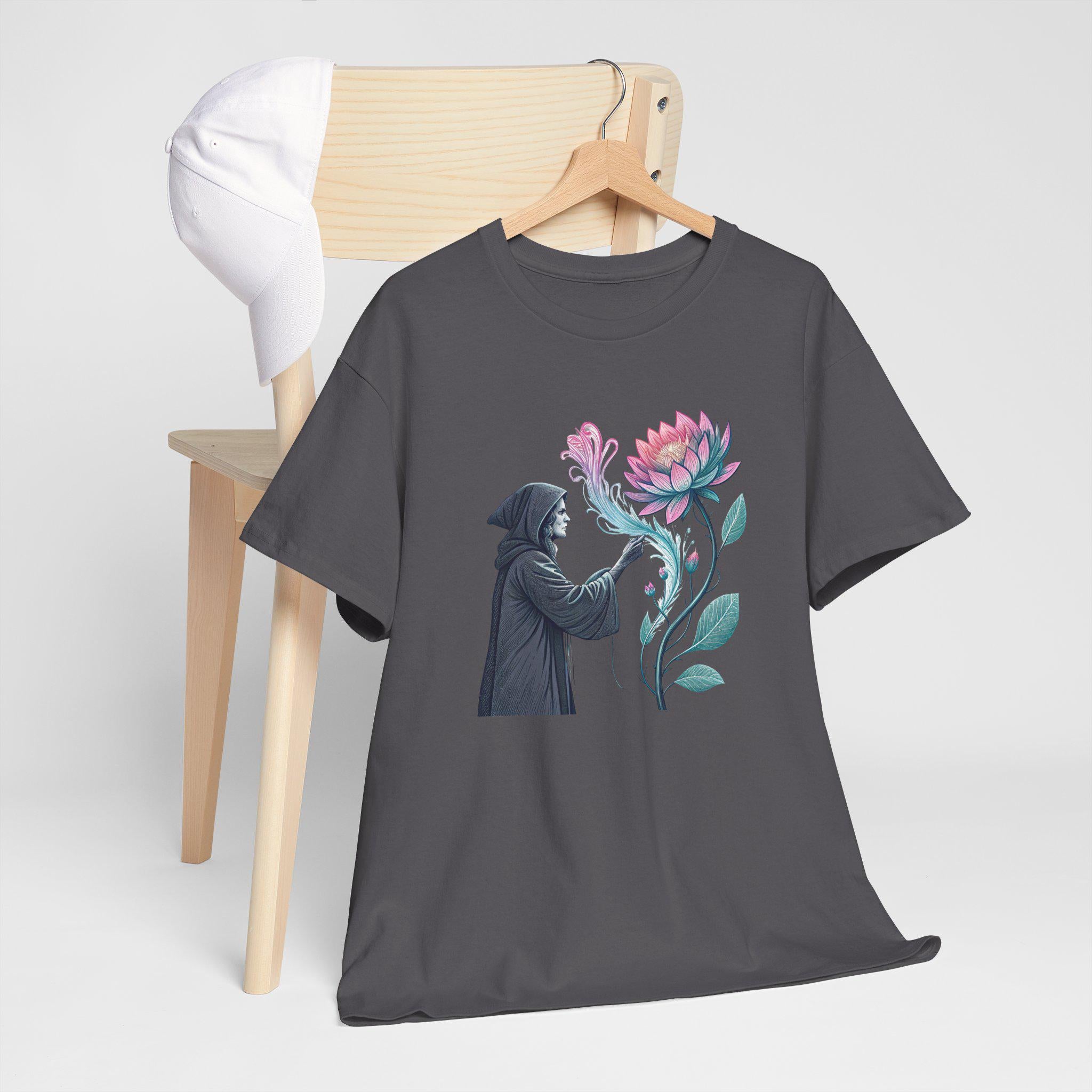 Witches Bloom Graphic Tee: Halloween Mystical Cotton T-Shirt