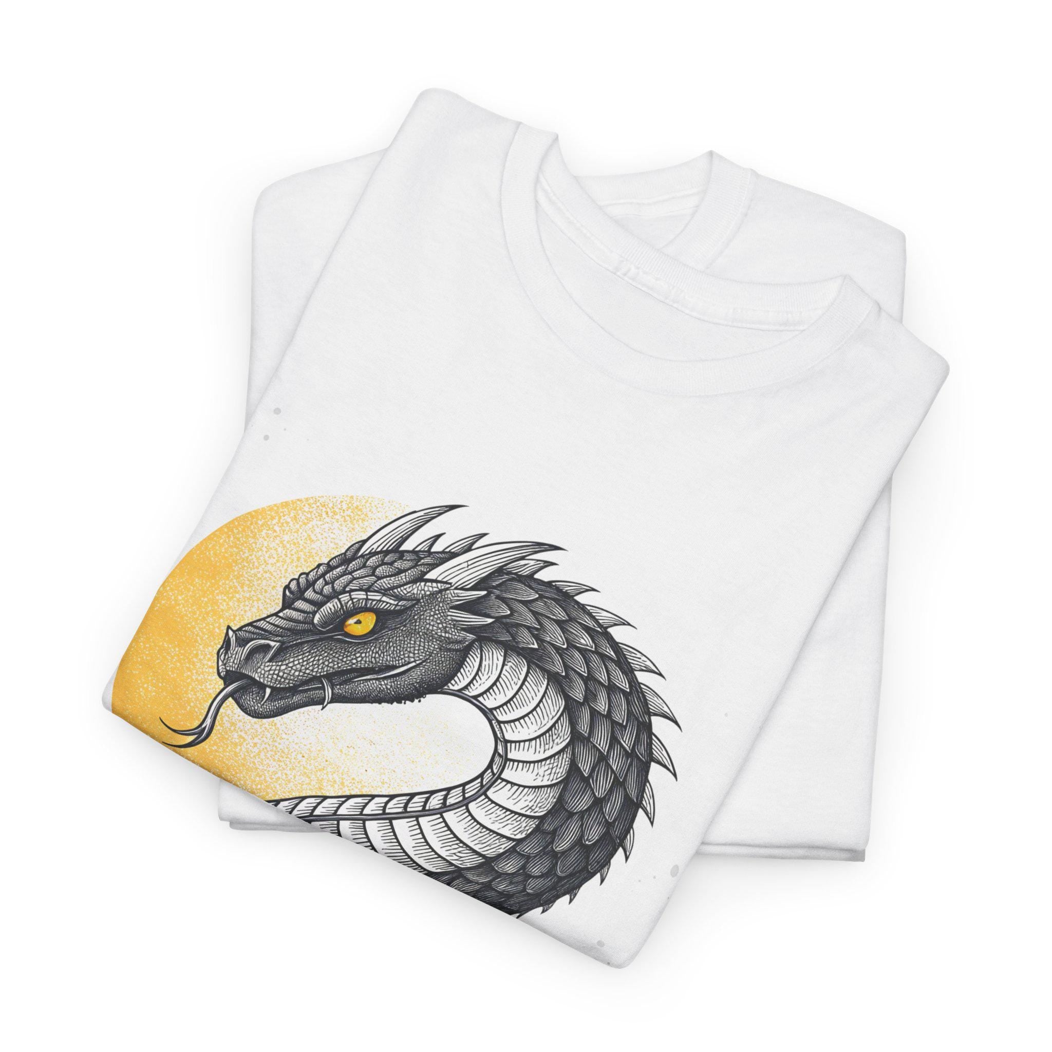 Mythical Serpent Graphic Tee: Fantasy Dragon T-Shirt