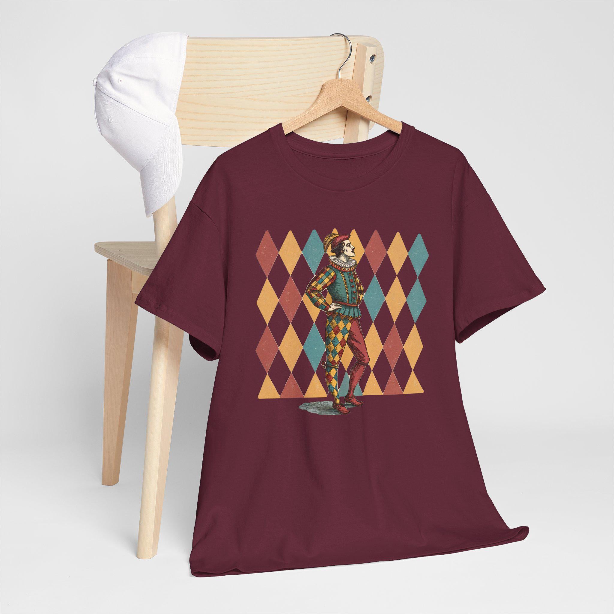 Jester Graphic Tee: Castlecore Medieval Renaissance Costume Top