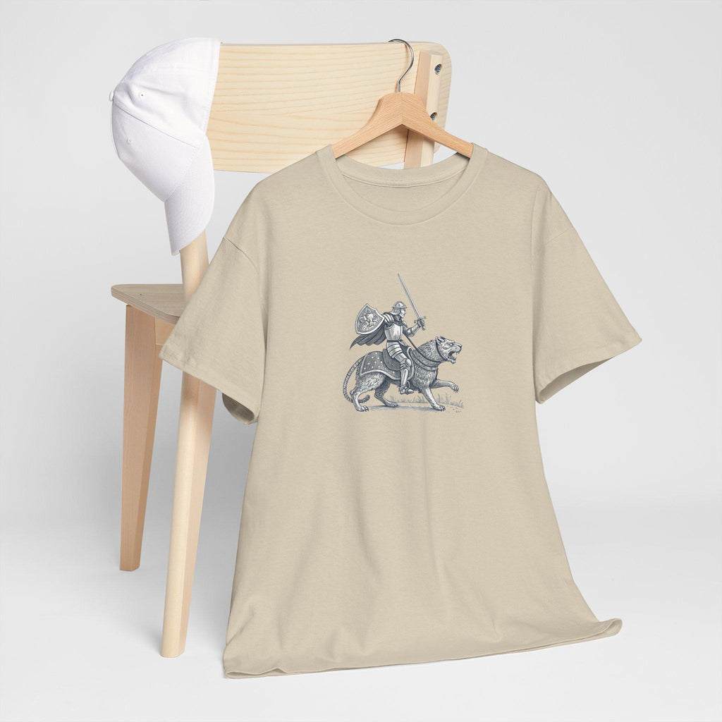 Vintage Knight Rider Graphic Tee: Retro Medieval Fantasy Shirt