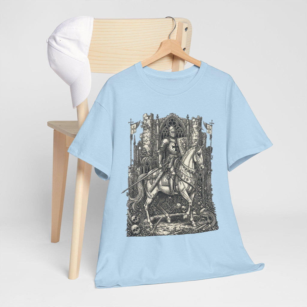Knight Cavalry Riding Horse T-Shirt | Castlecore Medieval Armor Graphic Tee