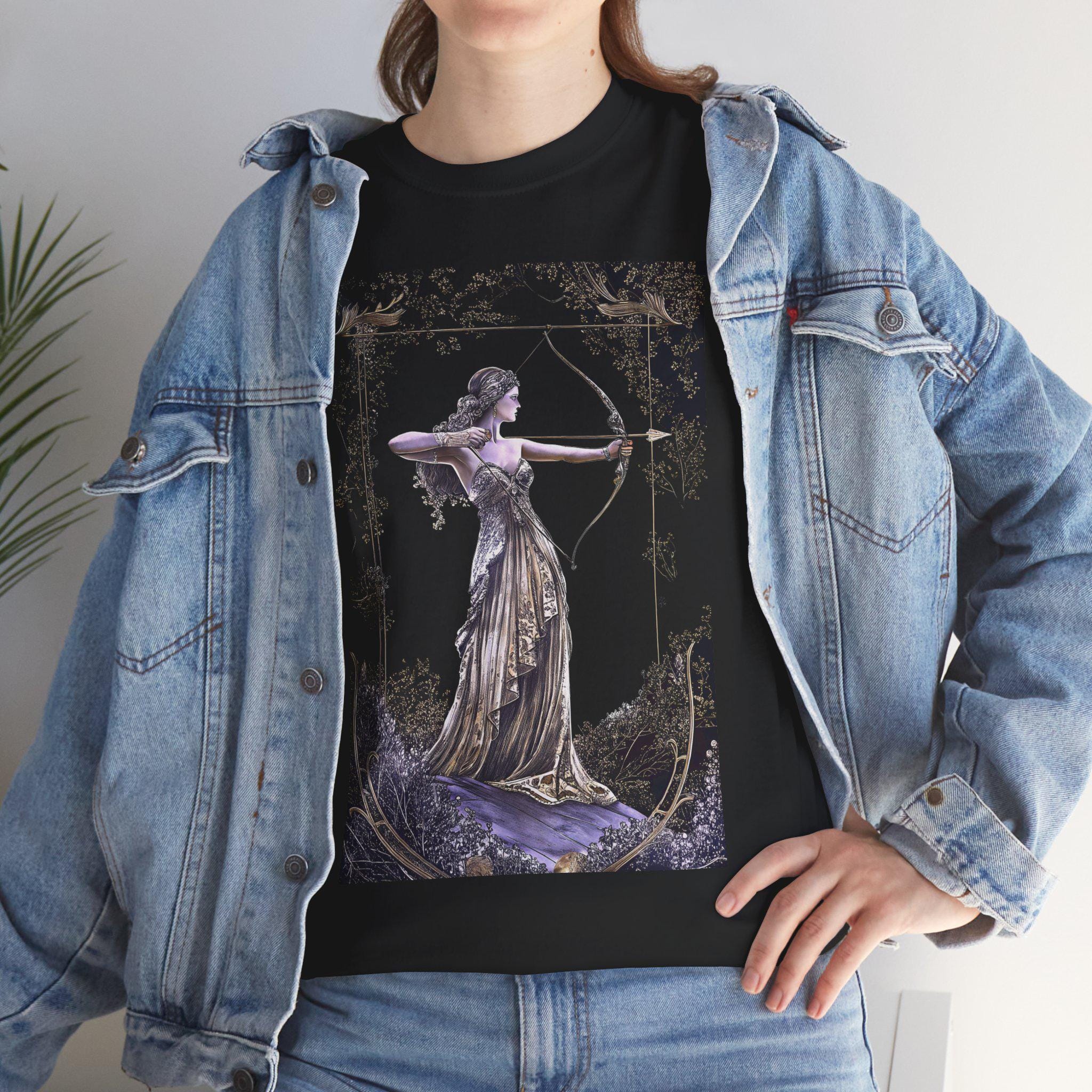 Artemis Goddess Graphic Tee: Greek Mythology Shirt, Hunting Lover Gift