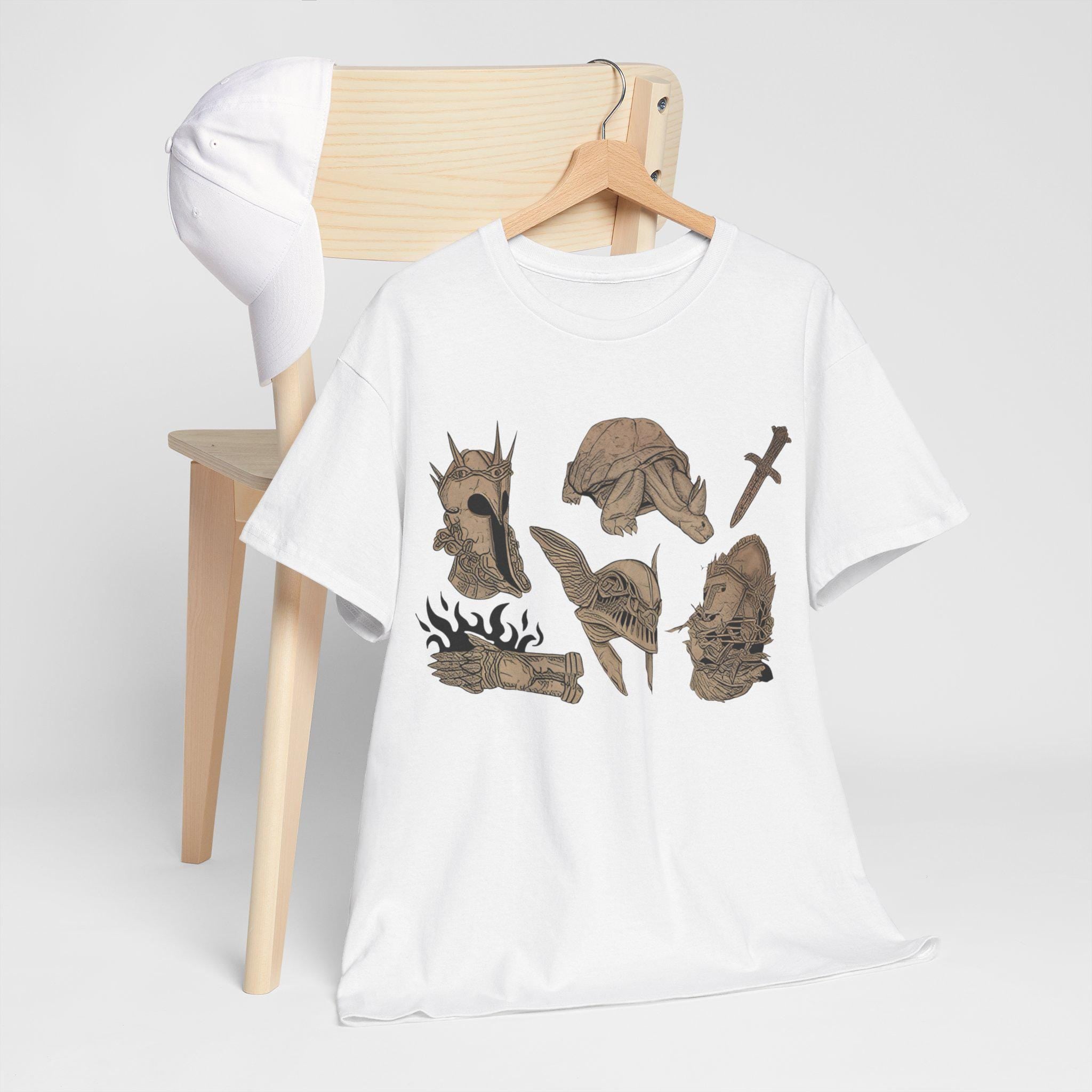 Elden Ring Graphic Tee: Hand-Drawn Castlecore Medieval Shirt