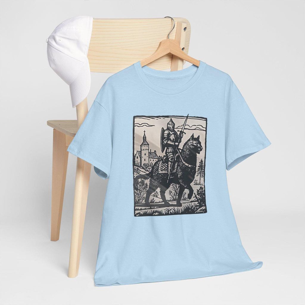 Knight Riding Cat T-Shirt: Castlecore Medieval Graphic Tee