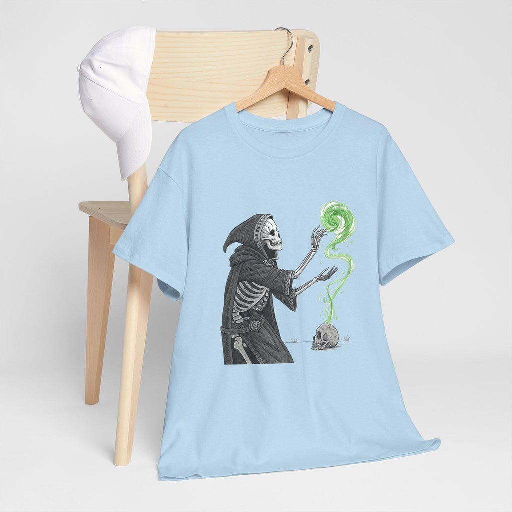 Darth Gothic Skeleton Necromancer Tee: Hand-Drawn Fantasy Graphic
