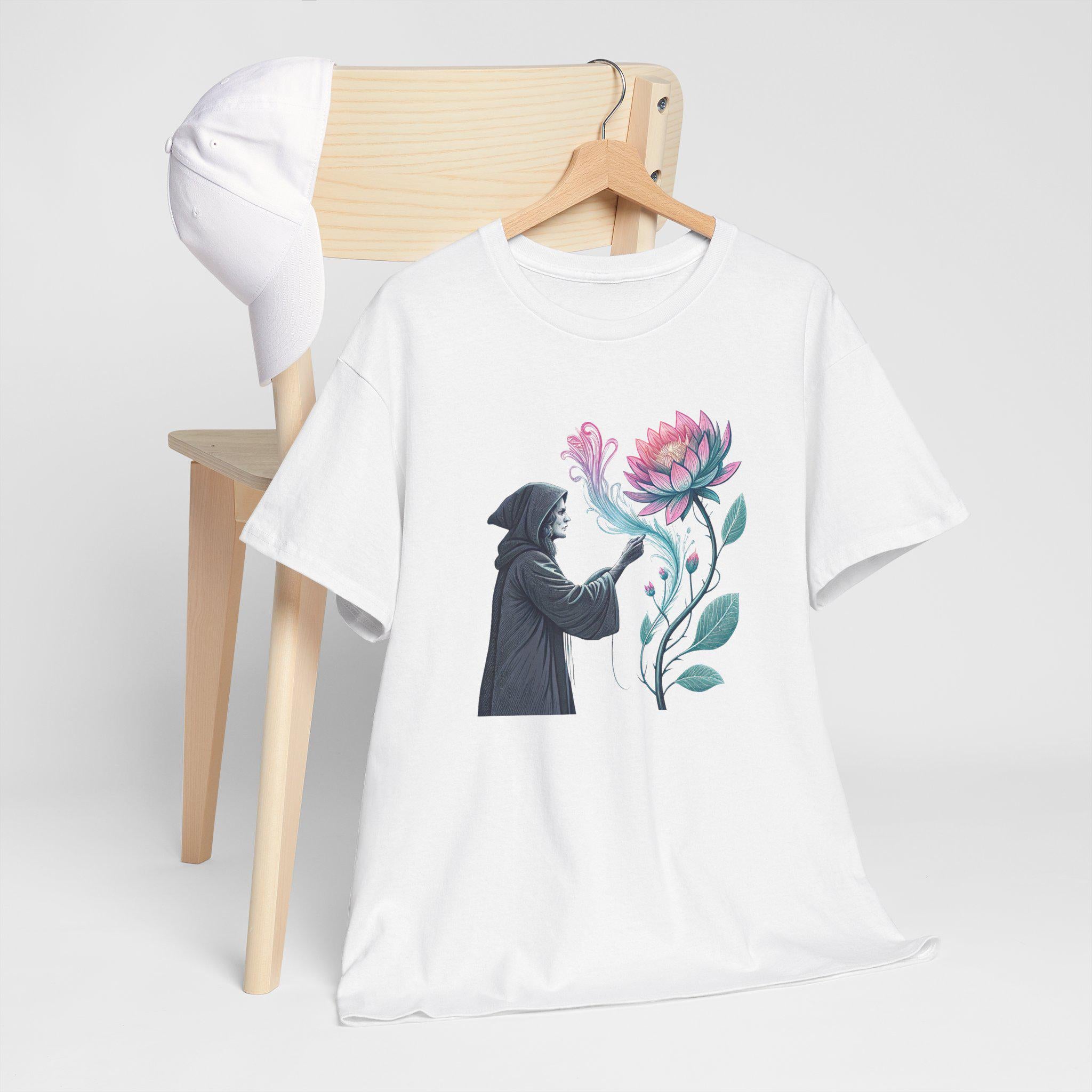 Witches Bloom Graphic Tee: Halloween Mystical Cotton T-Shirt