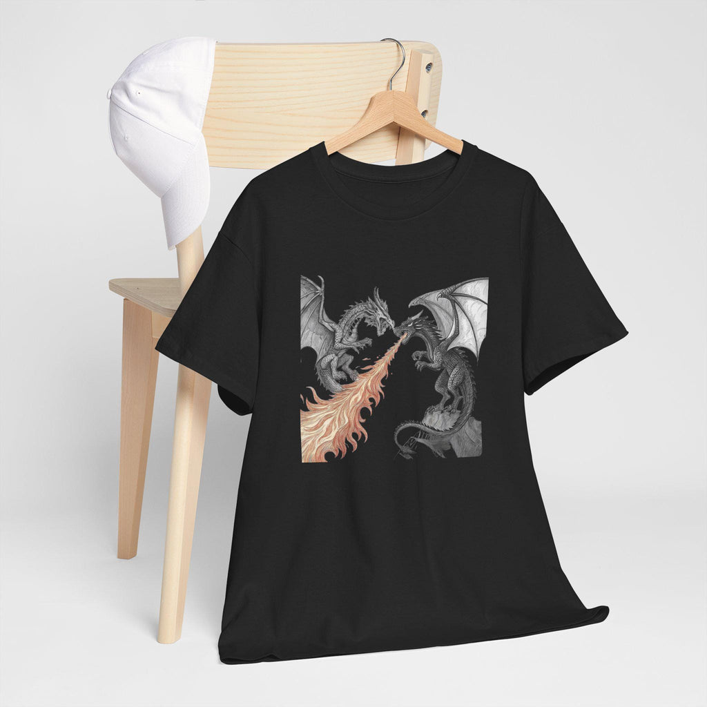 Dragon Battle Graphic Tee: Mythical Creature Unisex T-Shirt