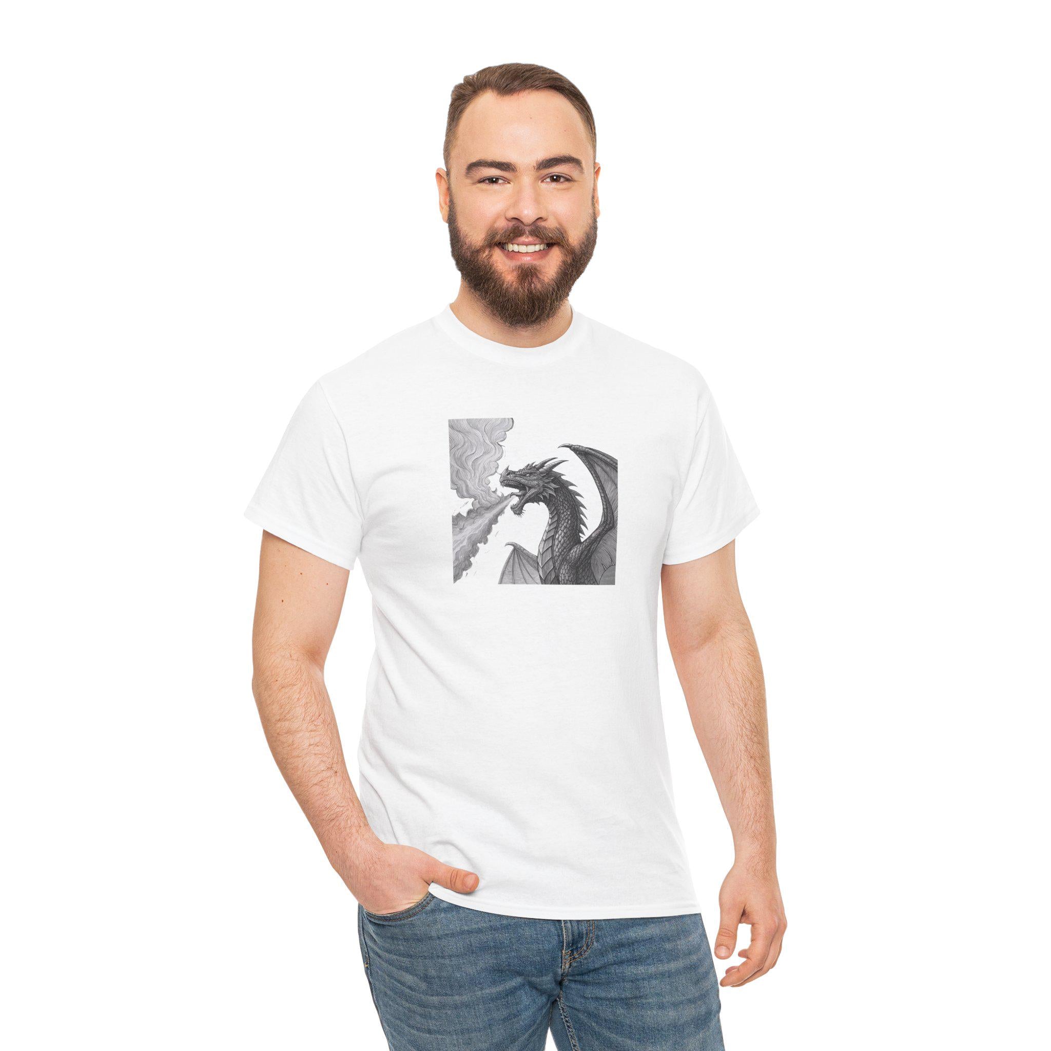 Dragon Graphic Unisex Tee, Fantasy Shirt, Geeky Apparel, Casual Wear, Unique Dragon Design