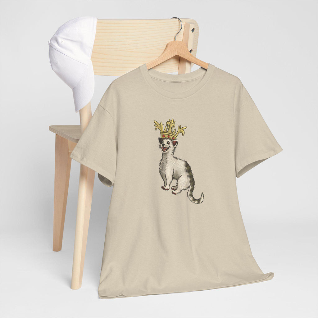 Crowned Dog Graphic Tee: Medieval Fantasy Castlecore Shirt
