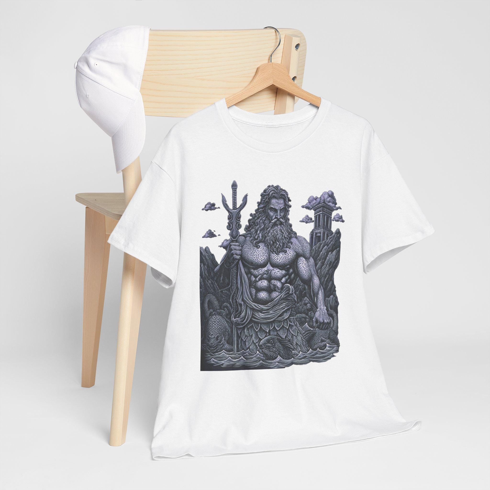 Poseidon Graphic Tee: Greek Mythology Ocean God T-Shirt
