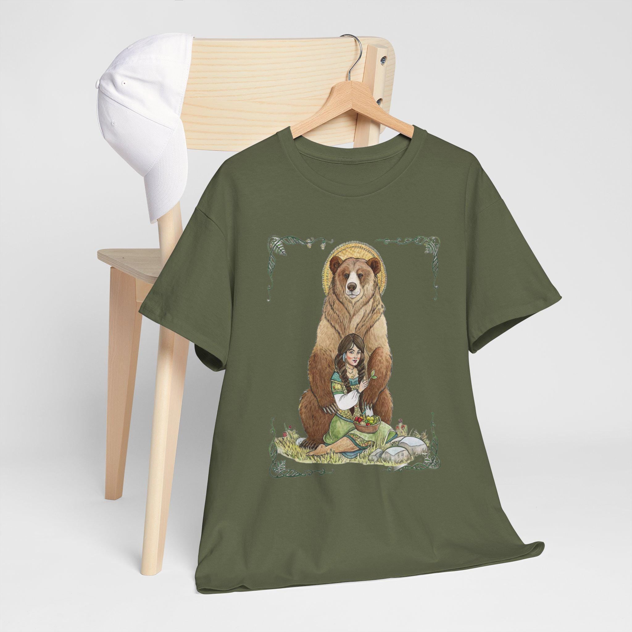 Artio Bear Goddess T-Shirt: Mythical Fantasy Graphic Tee