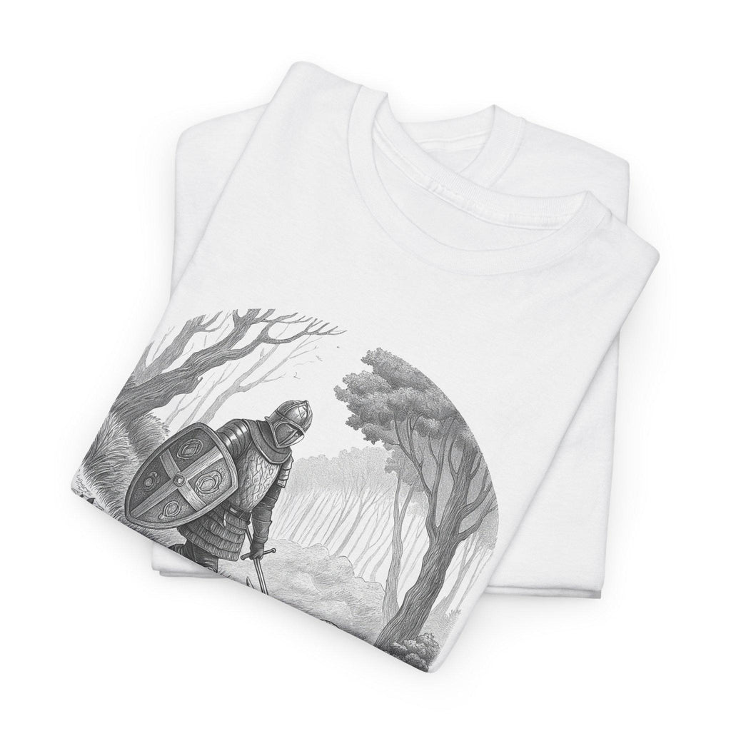 Knight and Companion Graphic Tee: Medieval Fantasy Unisex Shirt
