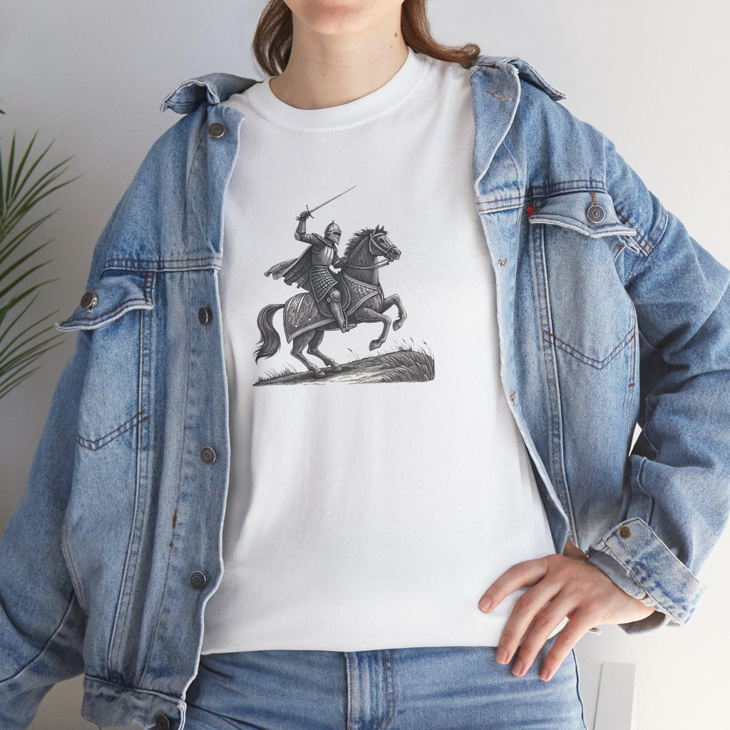Knight on Horseback Graphic Tee: Medieval Horse Rider T-Shirt